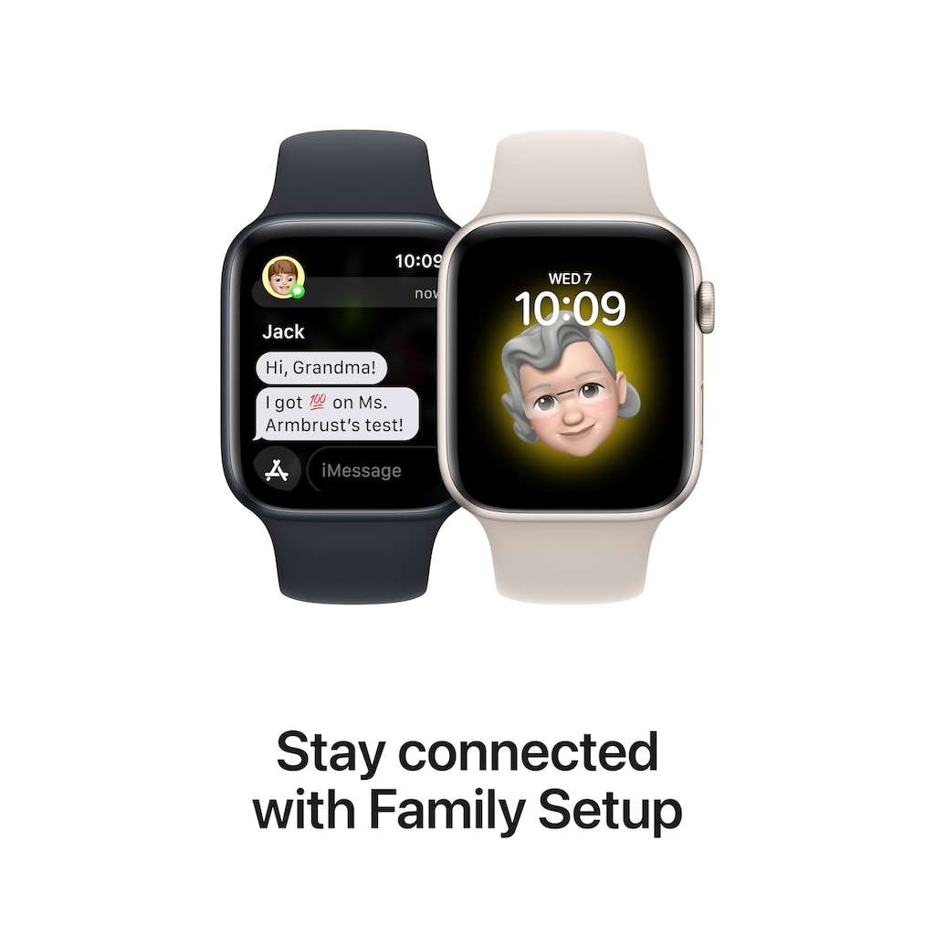 Apple Smartwatch »Apple Watch SE GPS, Aluminium, 44 mm mit Sportarmband«