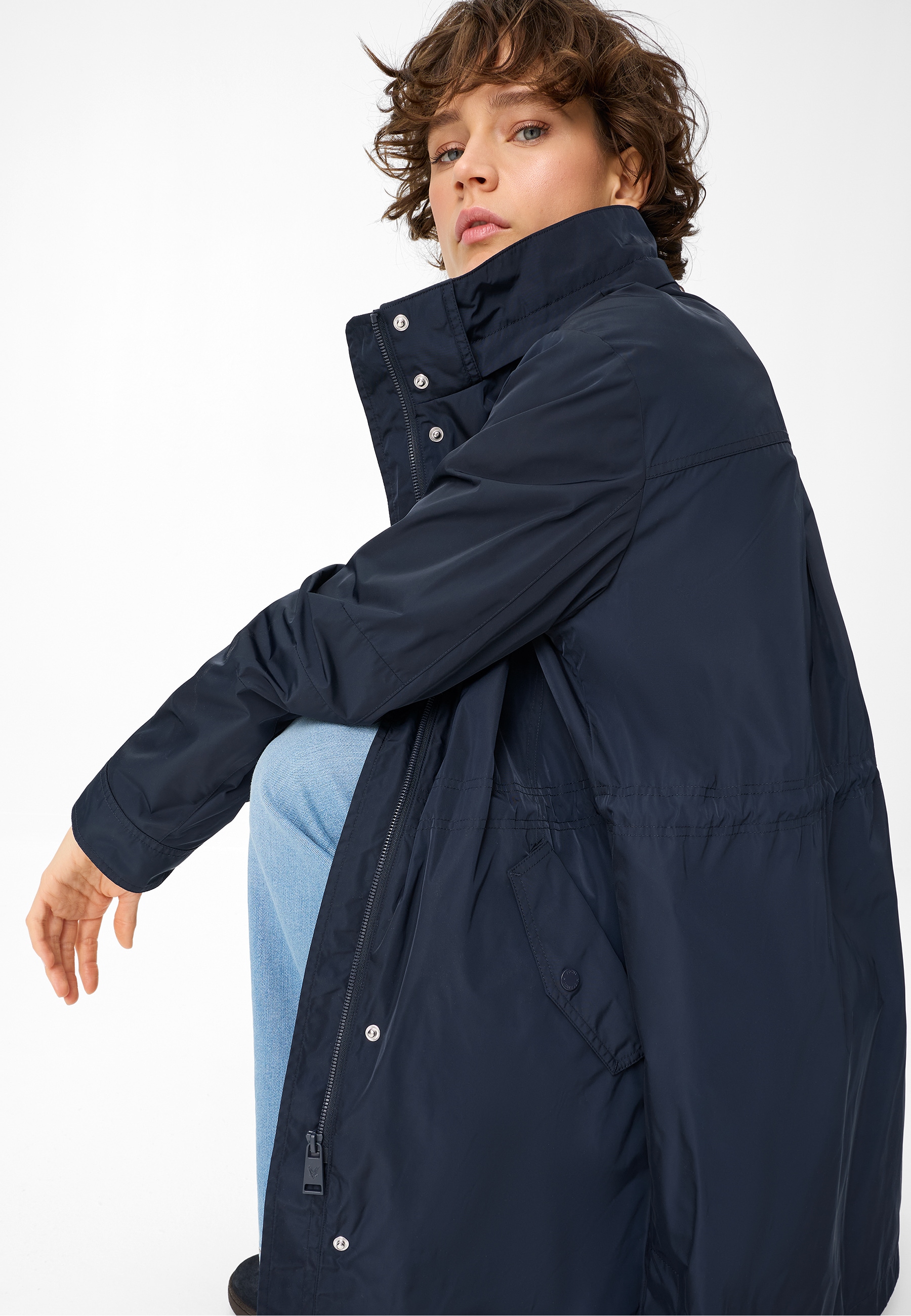 Fuchs Schmitt Kurzmantel abnehmbare Kapuze, Regular Fit, verdeckter Reißverschluss