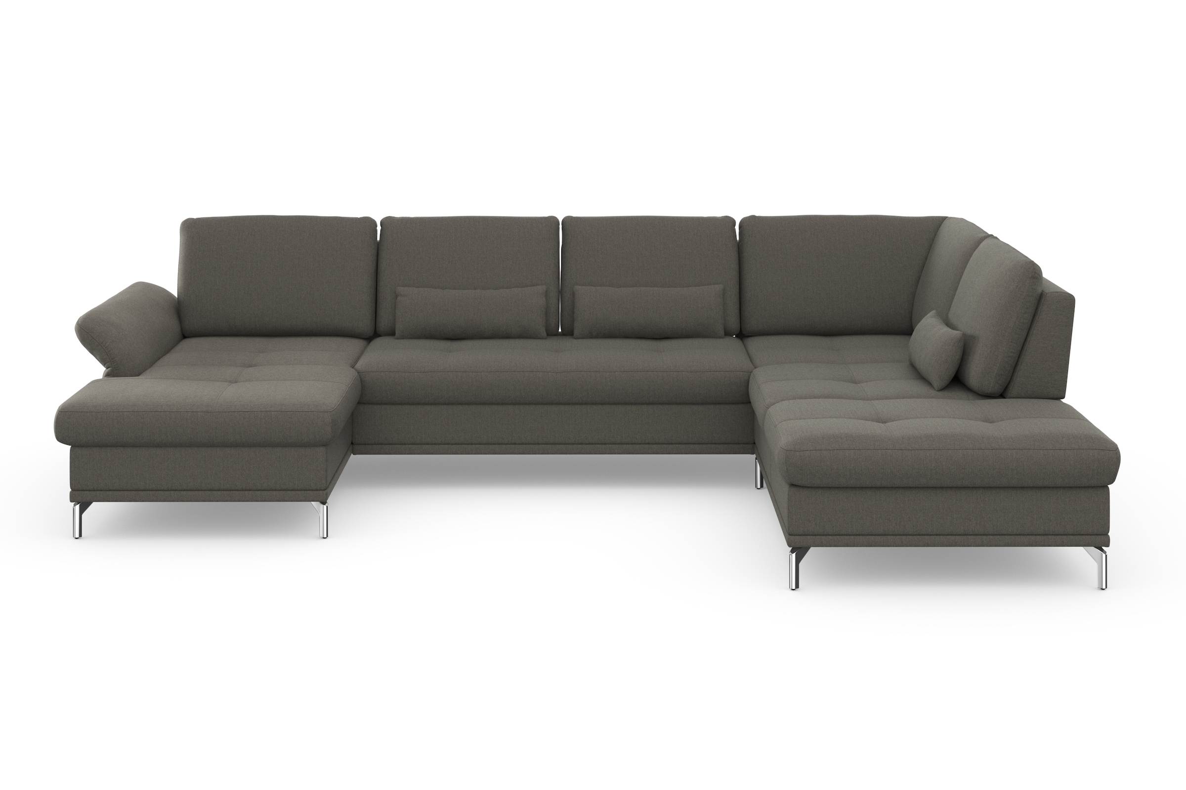 Home affaire Wohnlandschaft »Palm Beach U-Form« Federkern, mit Sitztiefenverstellung, wahlweise mit Bettfunktion