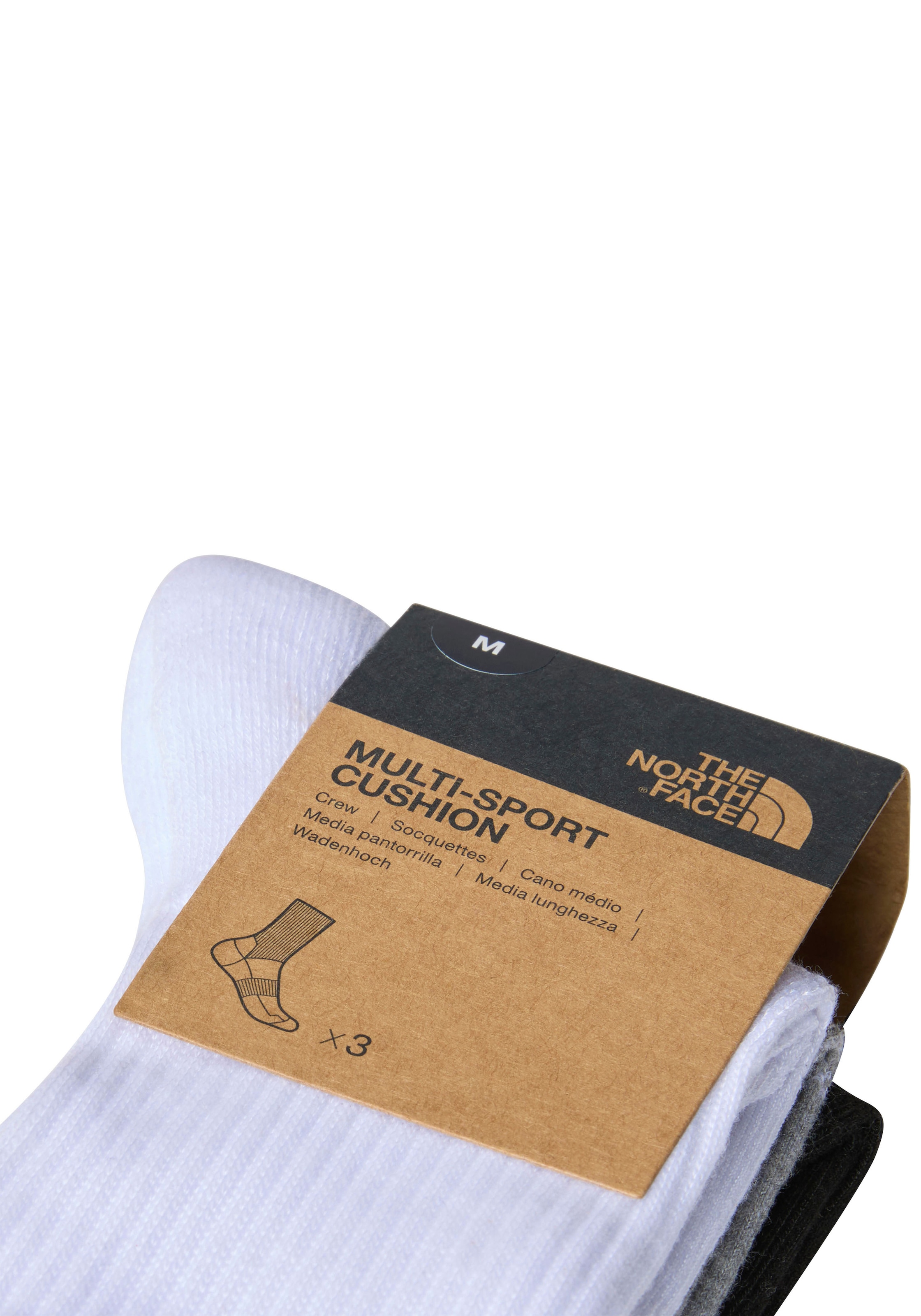 The North Face Sportsocken »MULTI SPORT CUSH CREW SOCK 3P«, (3 Paar)