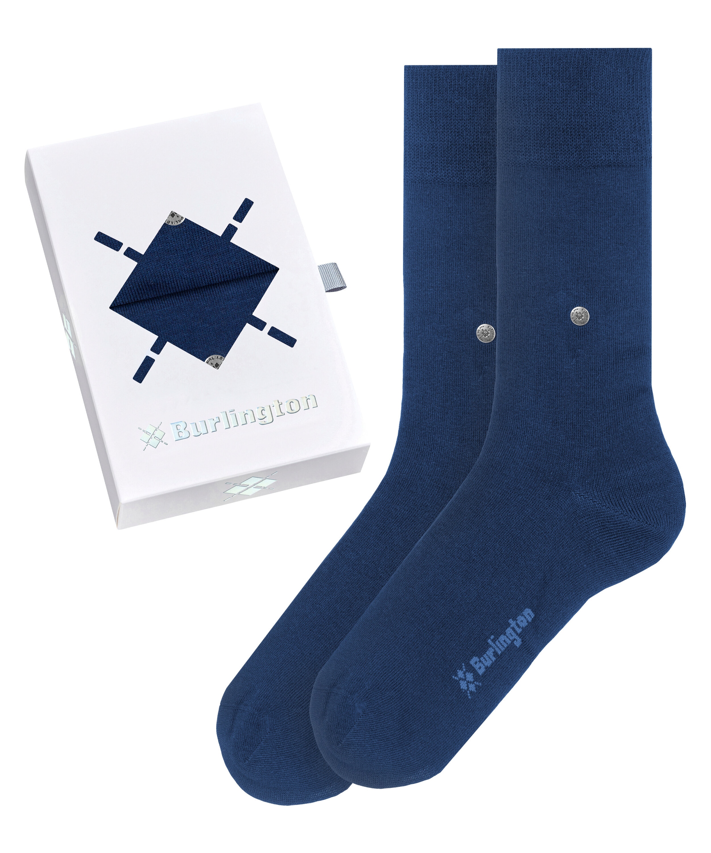 Burlington Socken »Basic Gift Box« 2 Paar,  Einheitsgröße 36-41, unifarben, Burlington-Clip, Geschenkbox