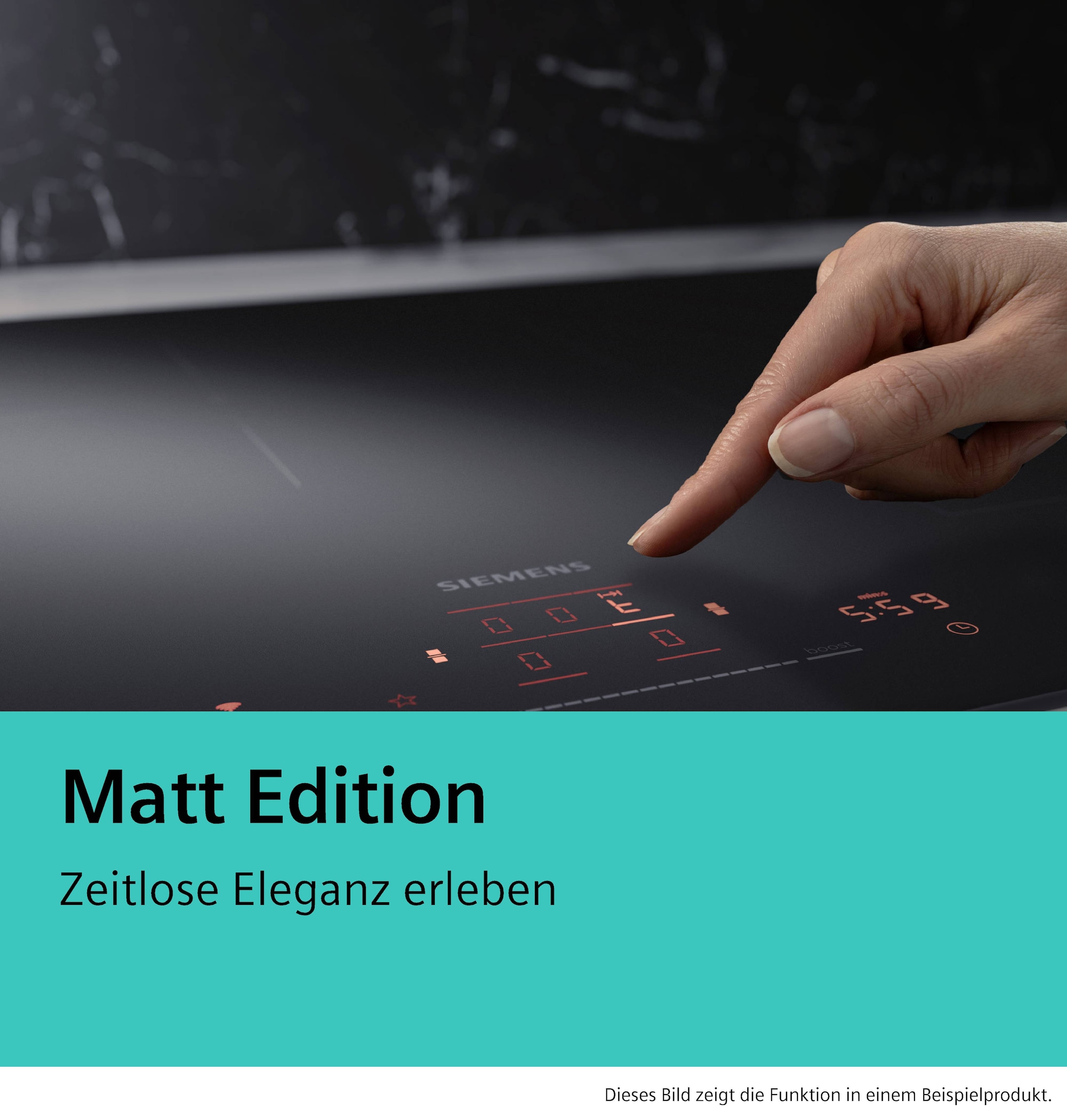 SIEMENS Induktions-Kochfeld »EH61ABFB5E« Mattes Design und zuschaltbare Bräterzone für große Bräter