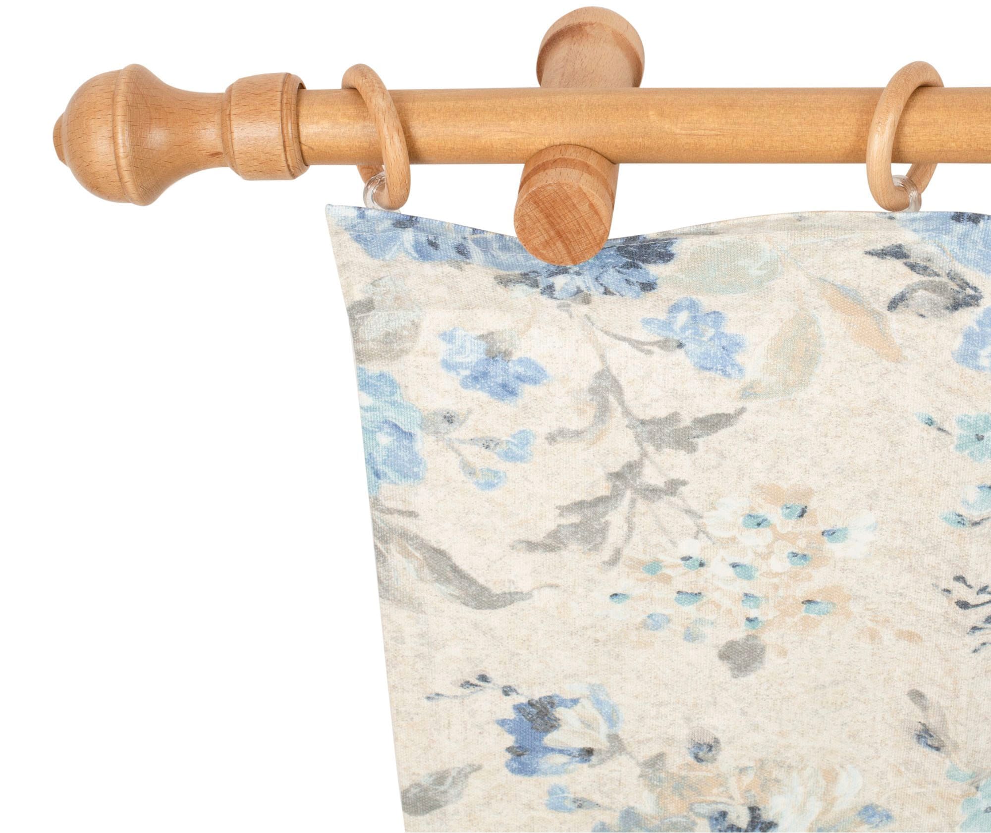 SN DECO GROUP Gardinenstange »Ares« 1 läufig-läufig Fixmaß 28 mm, Holz, verschiedene Längen und Farben, Komplettset