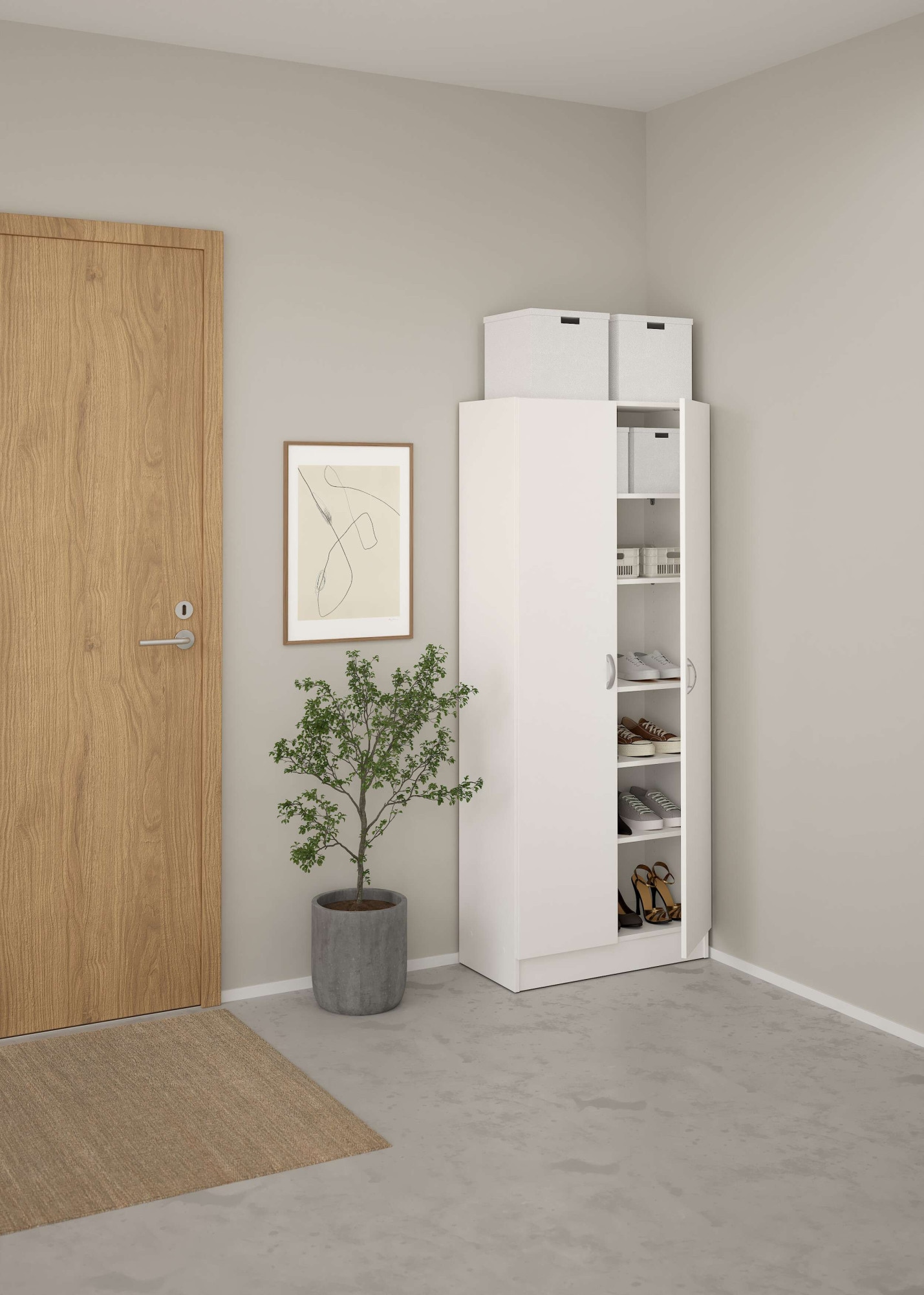 INOSIGN Drehtürenschrank »Focus, Kleiderschrank, Stauraum« mit 2 Türen und 5 Einlegeböden, Breite 69 cm, Höhe 170 cm