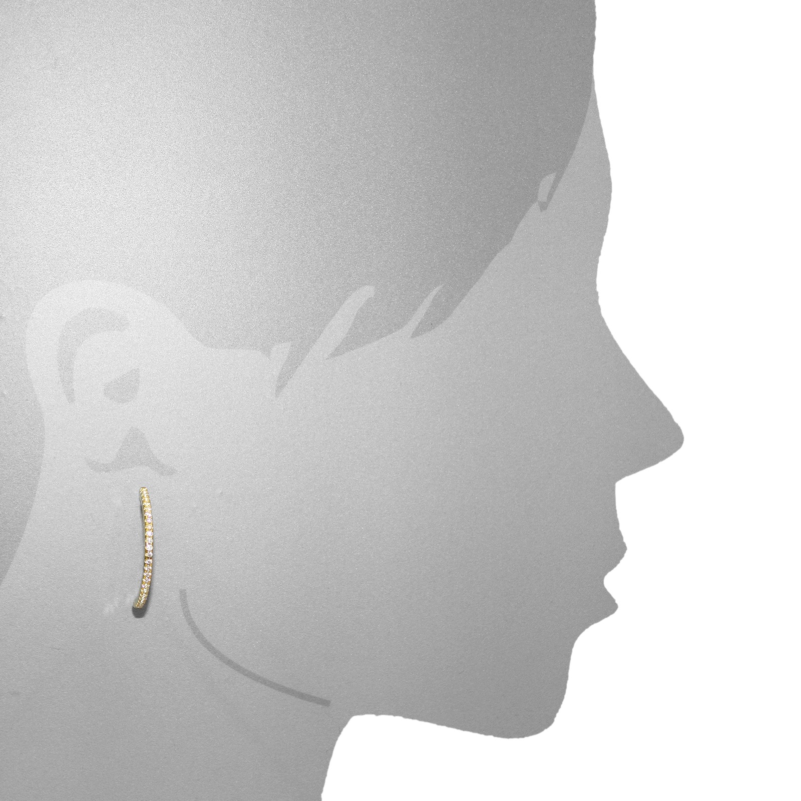 OSTSEE-SCHMUCK Klappcreolen »- Simone 30 mm - Silber 925/000, vergoldet - Zirkonia«