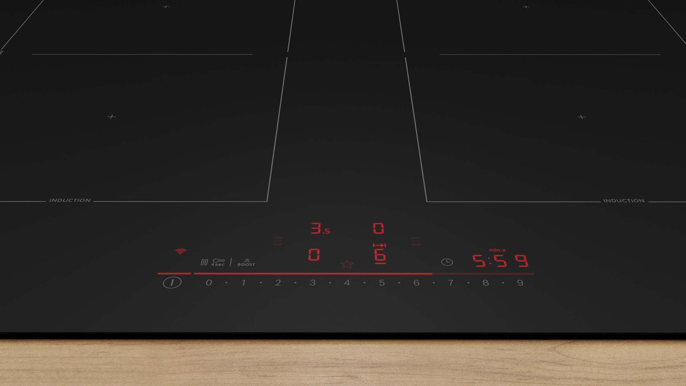 BOSCH Induktions-Kochfeld »PVQ61CHB1E« Moderne matte Optik: 5x weniger sichtbare Kratzer