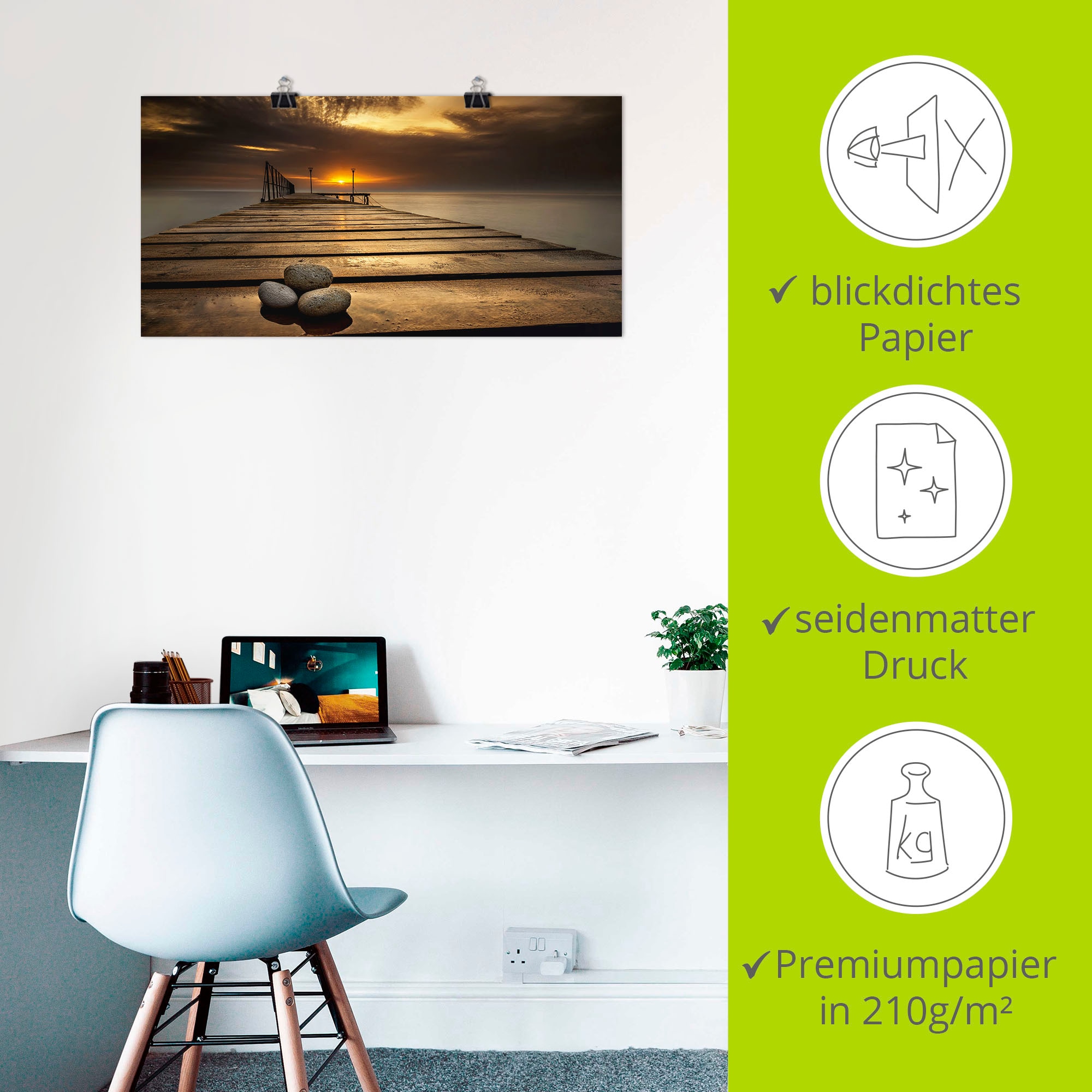 Artland Wandbild »Sonnenaufgang am Schwarzen Meer« Sonnenaufgang & -untergang 1 Stk. tlg. als Leinwandbild, Poster in verschied. Größen