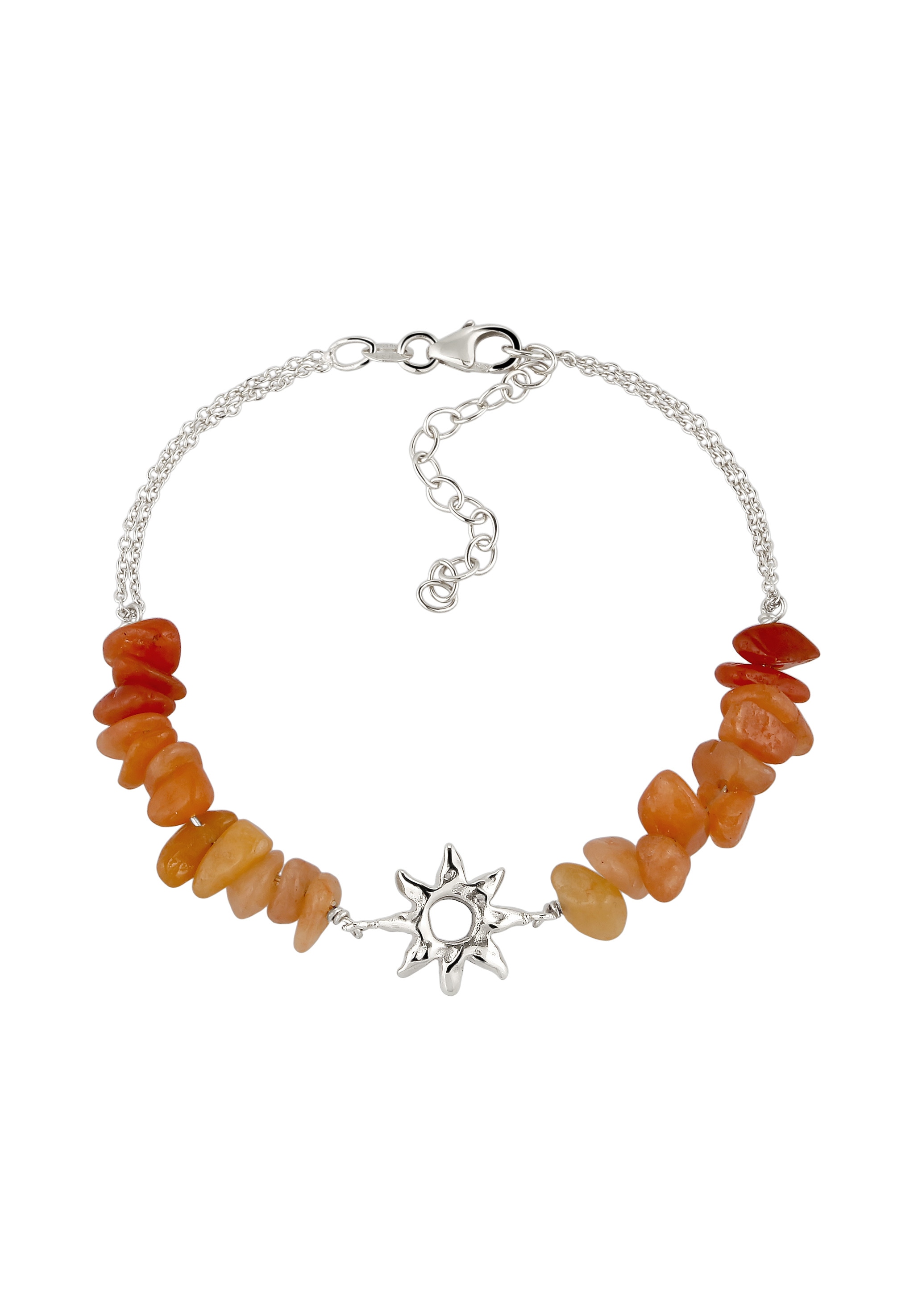 Elli Armkette »Armband Sonne Aventurin Braun 925 Sterling Silber«