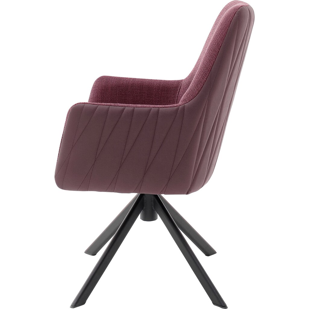 MCA furniture 4-Fußstuhl »Reynosa«, (Set), 2 St., Esszimmerstuhl 360°drehbar mit Nivellierung, Belastbar bis 120 kg