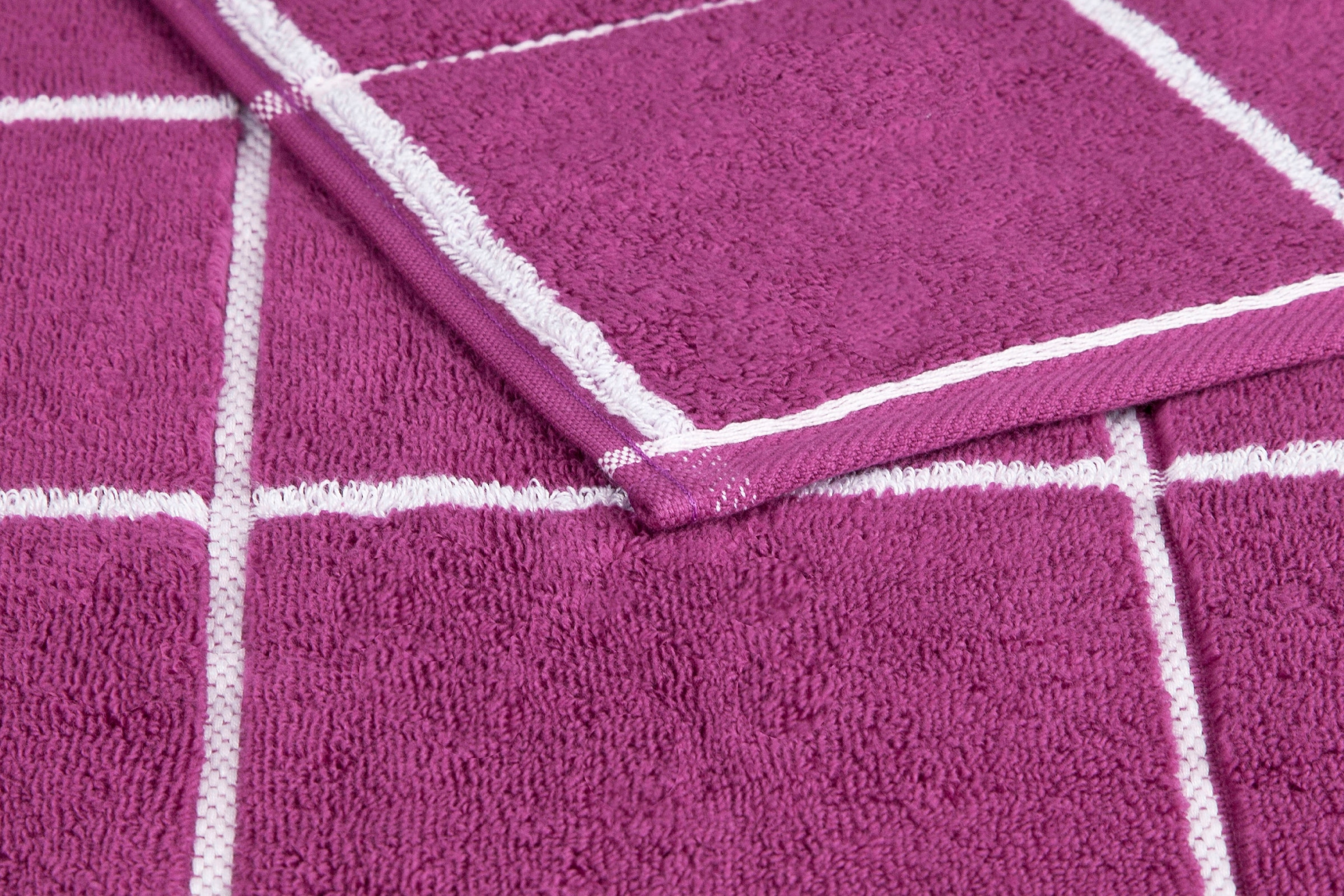 ROSS Handtücher »Cashmere Überkaro«, (2 St.), 100% Baumwolle, kariert, in modischen Karo Farben