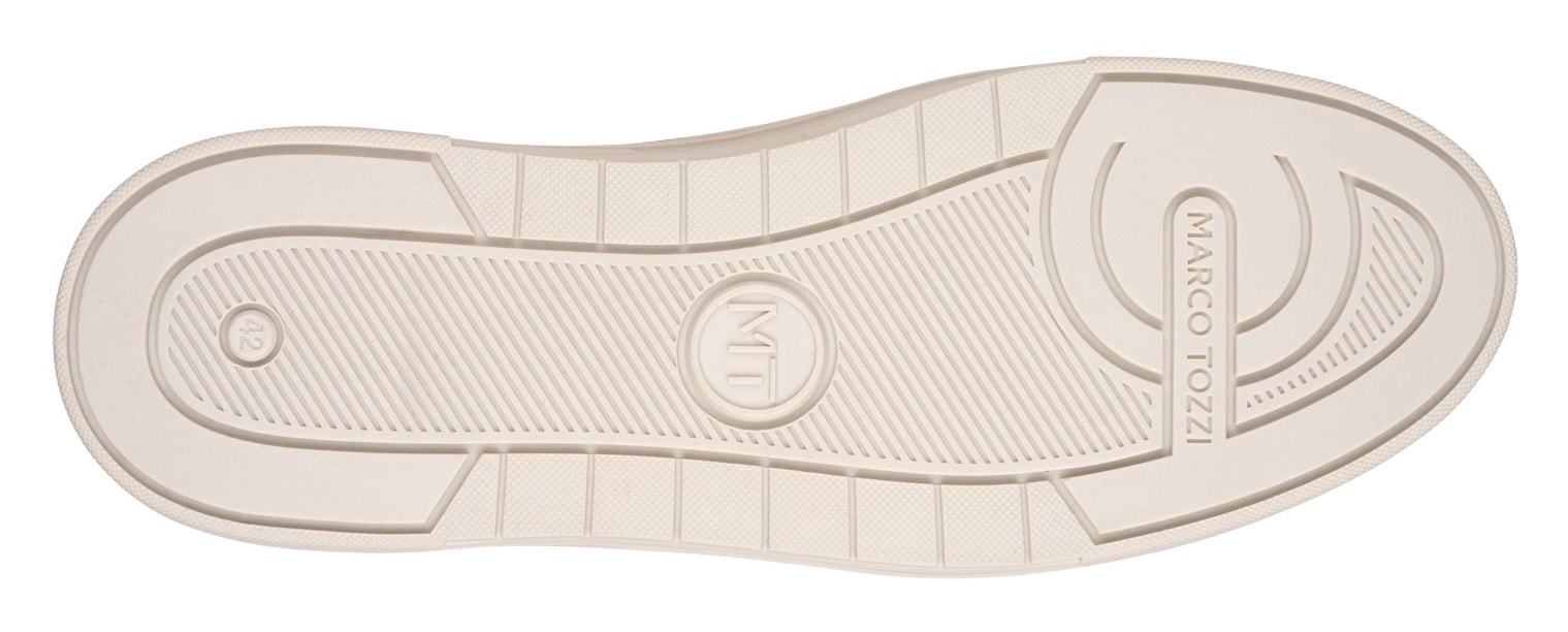 MARCO TOZZI Plateausneaker, Freizeitsch, Halbschuh, Schnürschuh mit Perforierung und Ziernähten