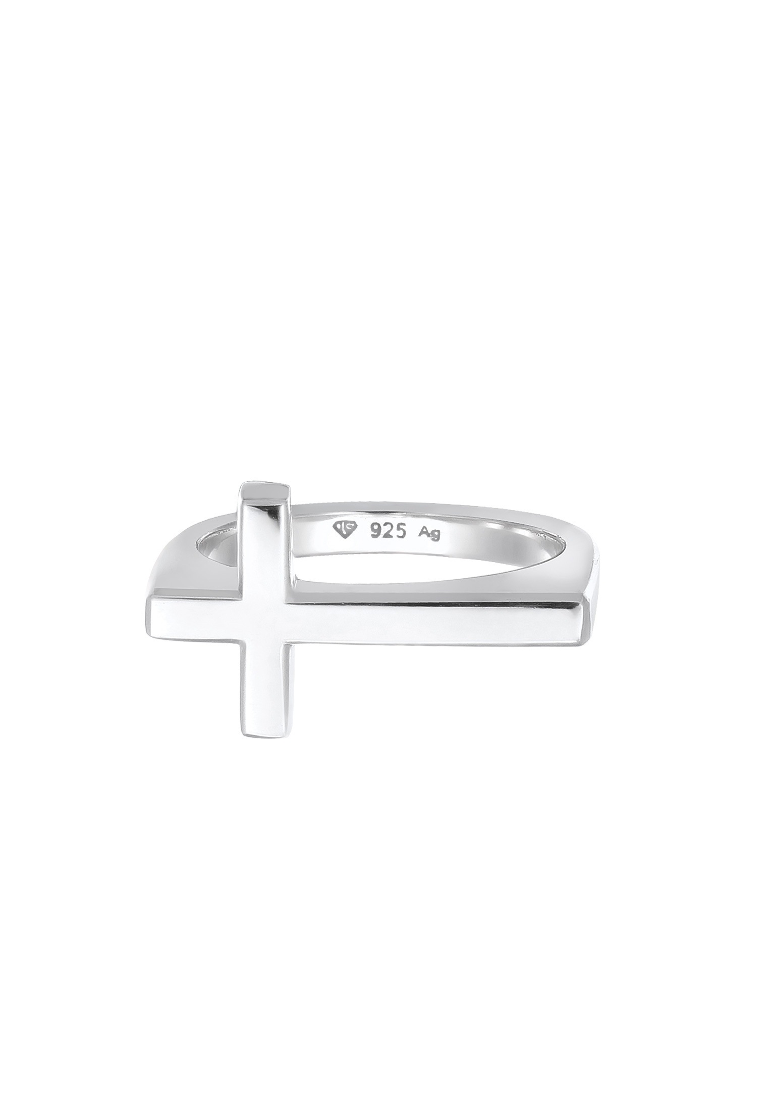 Kuzzoi Silberring »Ring Herren Kreuz Modern Schlicht 925 Silber«