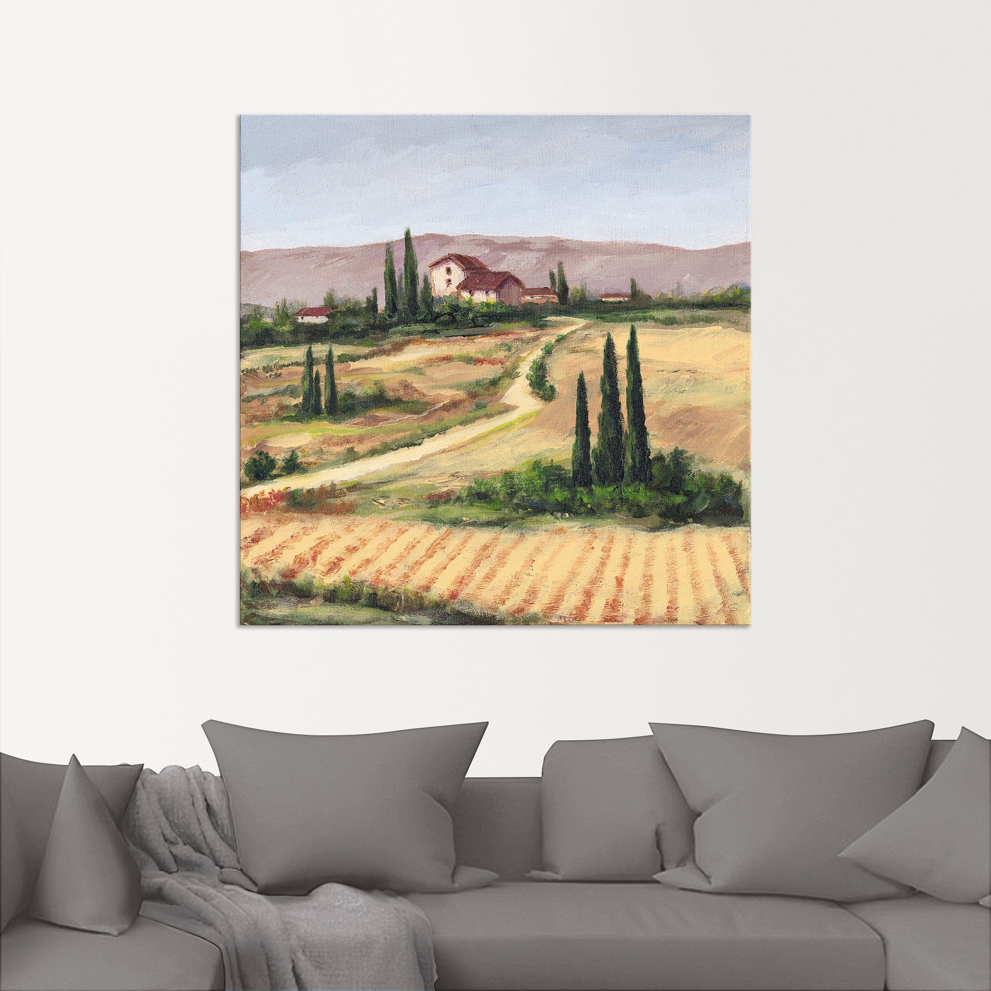 Artland Wandbild »Die toskanische Landschaft III«, Bilder von Europa, (1 St.), als Alubild, Leinwandbild, Wandaufkleber oder Poster in versch. Größen