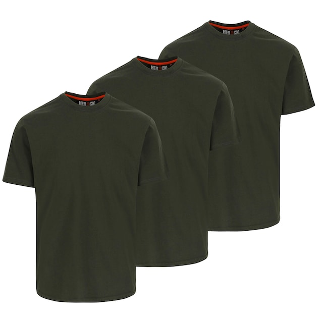 Herock T-Shirt »Argo T-Shirt Kurzärmlig«, (Spar-Set, 3 tlg.), Kurze Ärmel,  angenehmes Tragegefühl mit Rippstrick-Kragen bei ♕