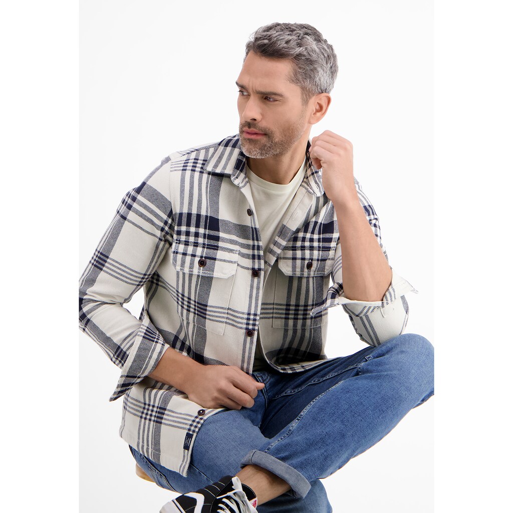 LERROS Karohemd »LERROS Hemdjacke - Overshirt«