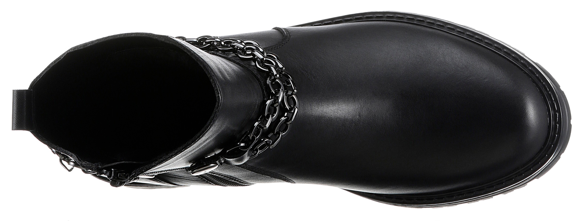 Remonte Stiefelette »Elisabeth Hurley-Collection«, Blockabsatz, Bikerboots, Chunky-Boots mit Innenreißverschluss