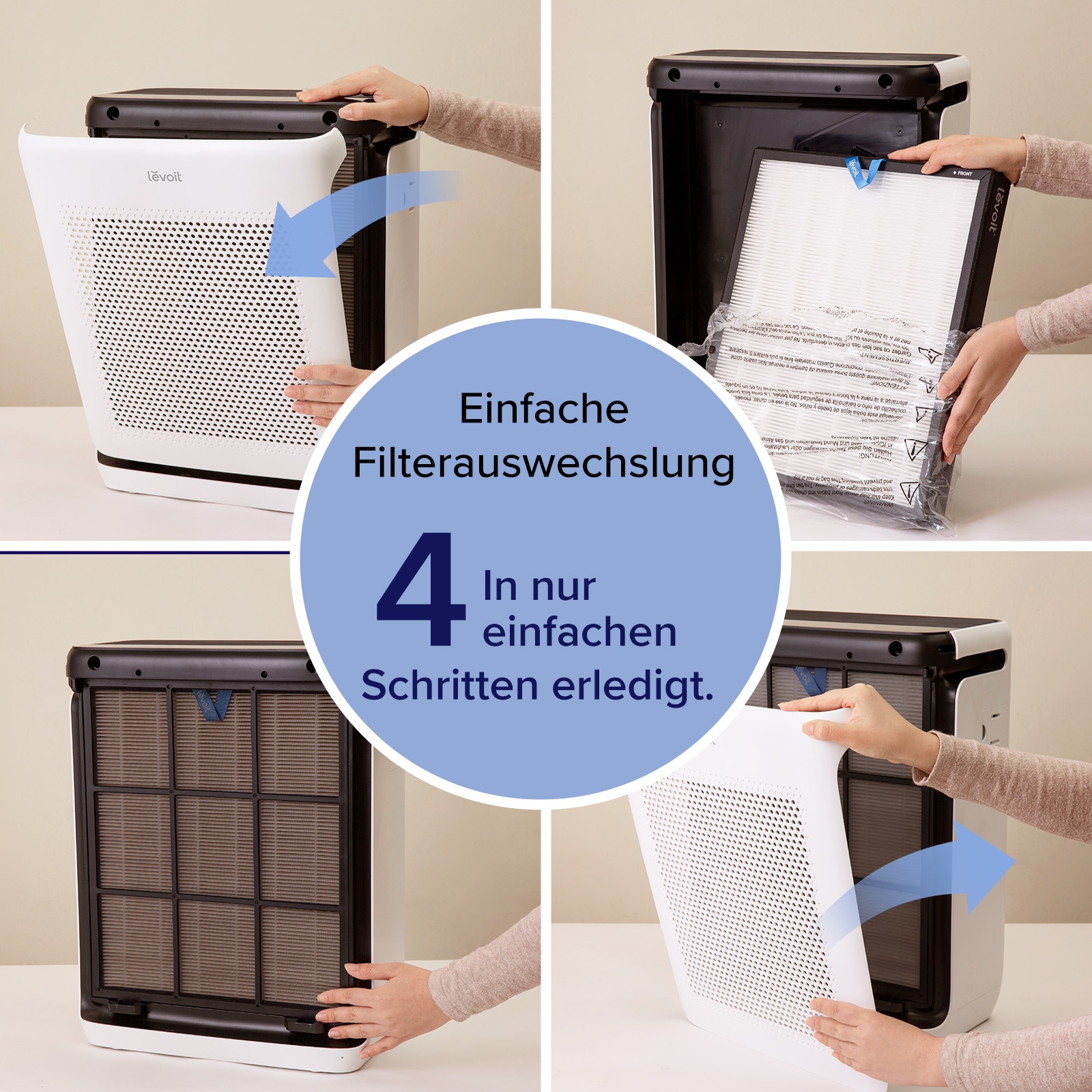 Levoit HEPA-Filter »Vital 200« abwaschbarer Vorfilter, für Allergiker und Raucher