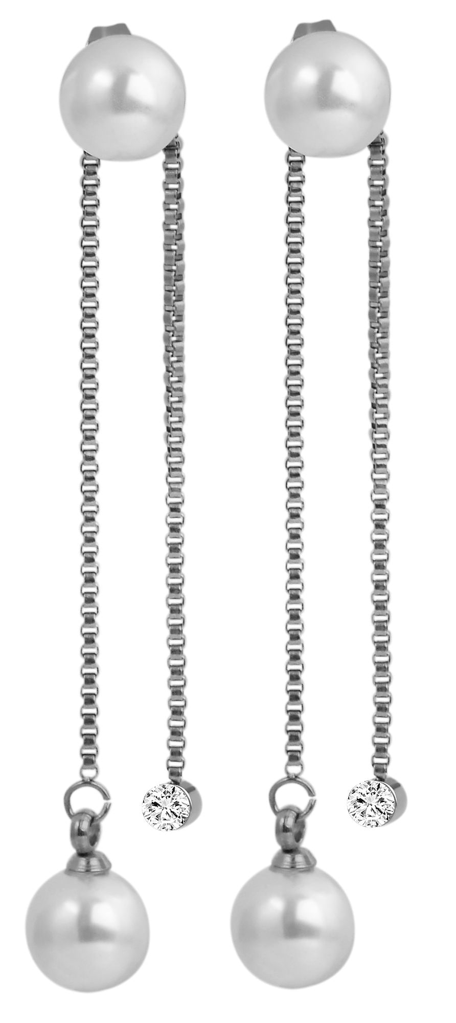 Adelia´s Paar Ohrstecker »Damen Ohrringe ¿ Ohrstecker aus Edelstahl mit Perle«