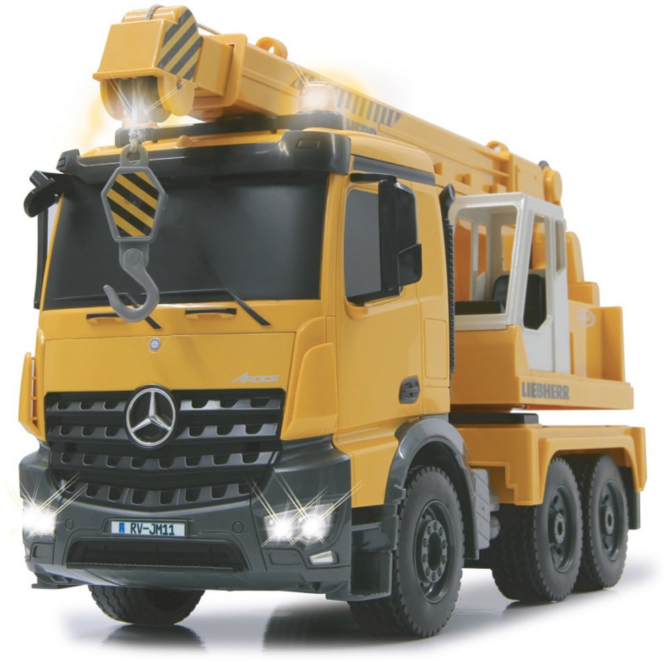 Jamara RC-LKW »Schwerlastkran Mercedes Liebherr 2,4GHz gelb«, mit Programmierfunktion