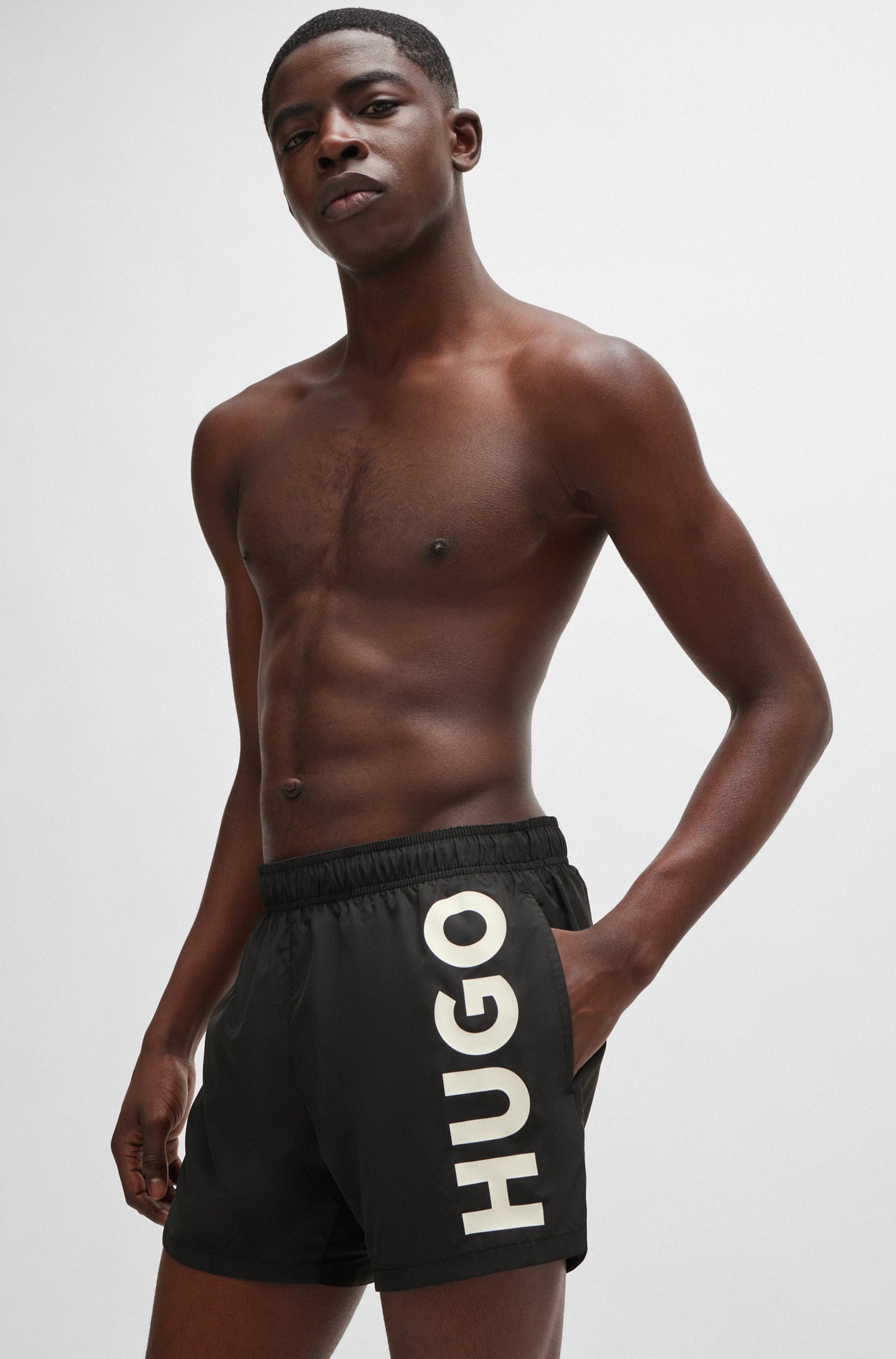 HUGO Underwear Badeshorts »ABAS«, seitlich mit großem HUGO Logo-Print