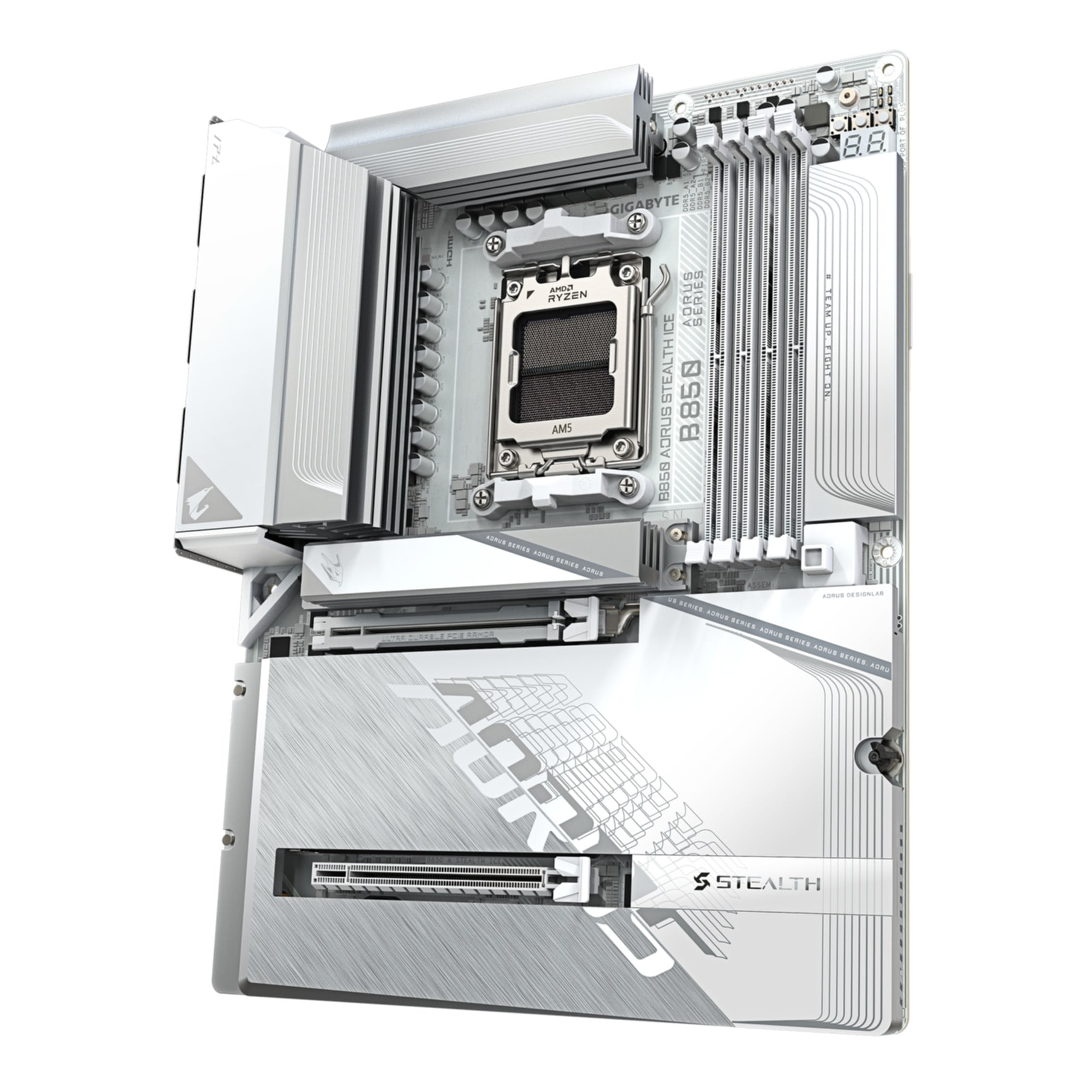 Gigabyte Mainboard »B850 AORUS STEALTH ICE Mainboard – Unterstützt AMD Ryzen 9000 Serie CP«