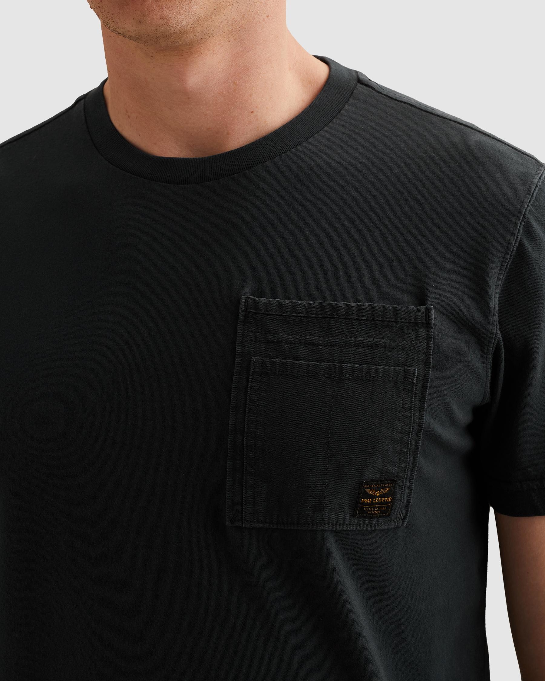 PME LEGEND T-Shirt »Short sleeve r-neck single jersey gd« mit Logo Stickerei