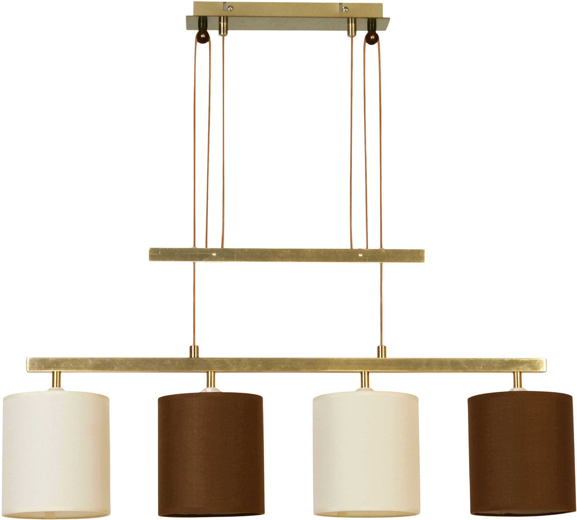 näve Pendelleuchte »Tilde« E27 1 Stk. verstellbar, Stahl/Textil, Höhe: 116cm, exkl. 4x E27 max. 40W