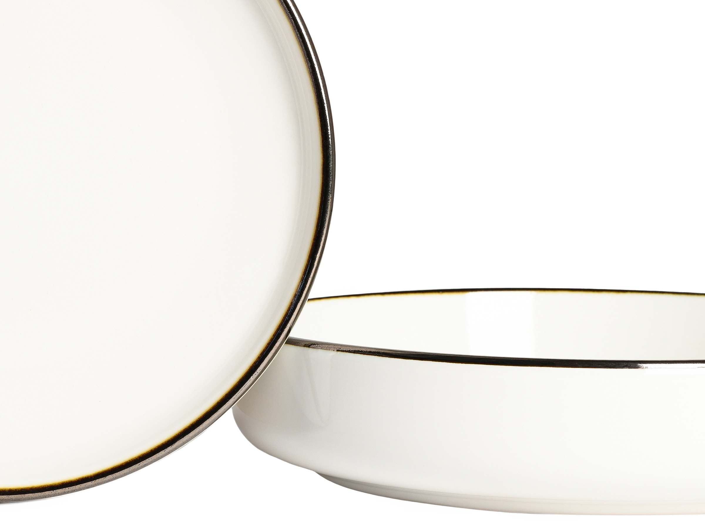 CreaTable Kombiservice »Nordic Festive, Service 30-tlg.« Minimalistisches Design, Dezente goldene Akzente