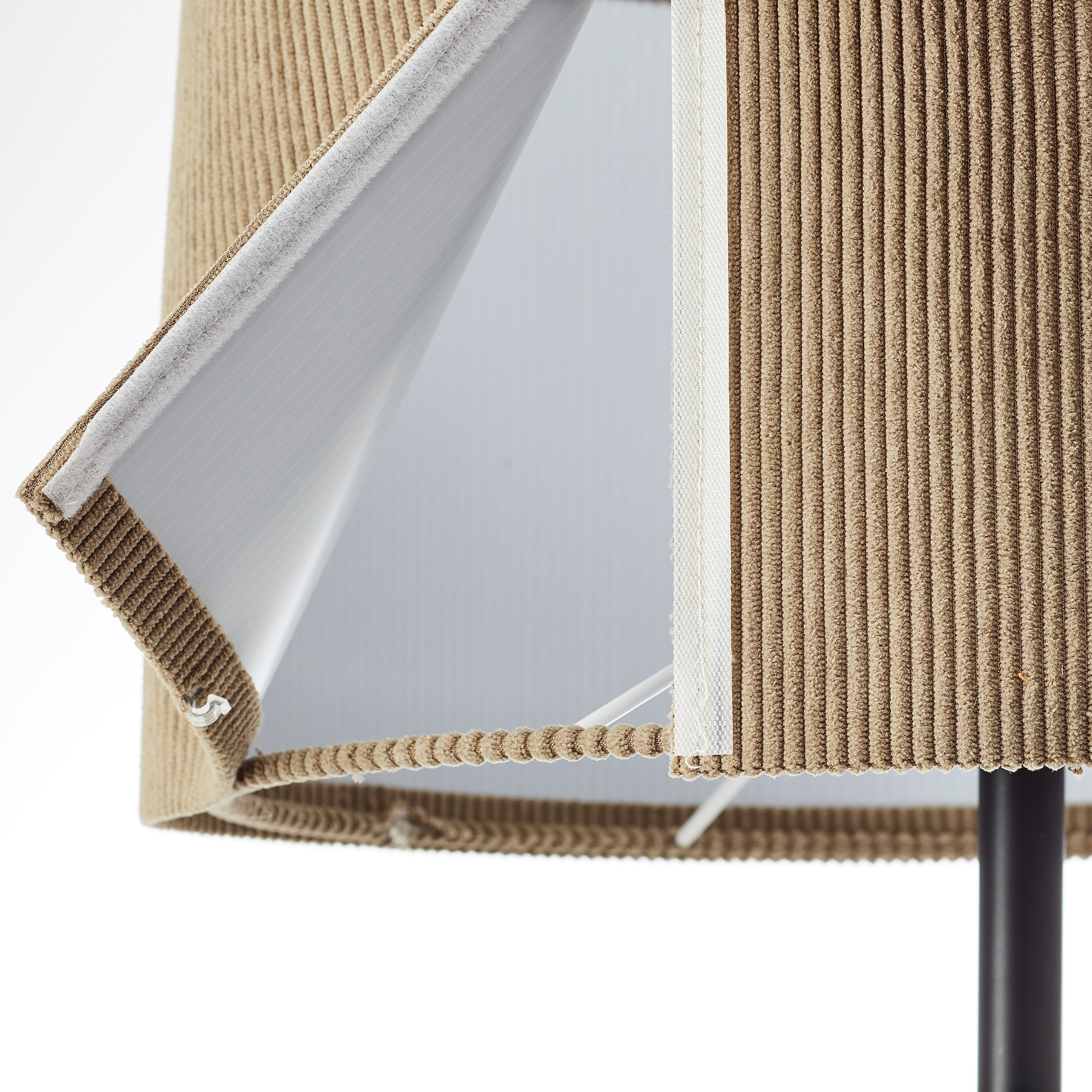 Brilliant Stehlampe »Tony« E27 1 Stk. mit Cord-Lampenschirm, 150 x 35 cm, E27, Metall/Textil, grau/schwarz