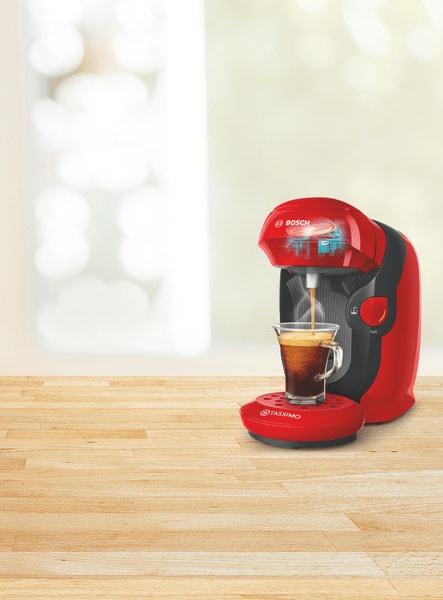 TASSIMO Kapselmaschine »Style TAS1103, über 70 Getränke, platzsparend«, geeignet für alle Tassen, Wassertank 0,7 Liter, rot/anthrazit