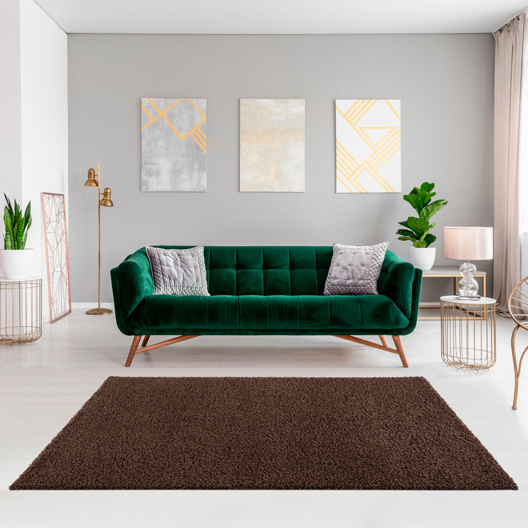 Sanat Hochflor-Teppich »LOCA« rechteckig 30 mm Höhe Wohnzimmer, Langflor, Shaggy, Schlafzimmer