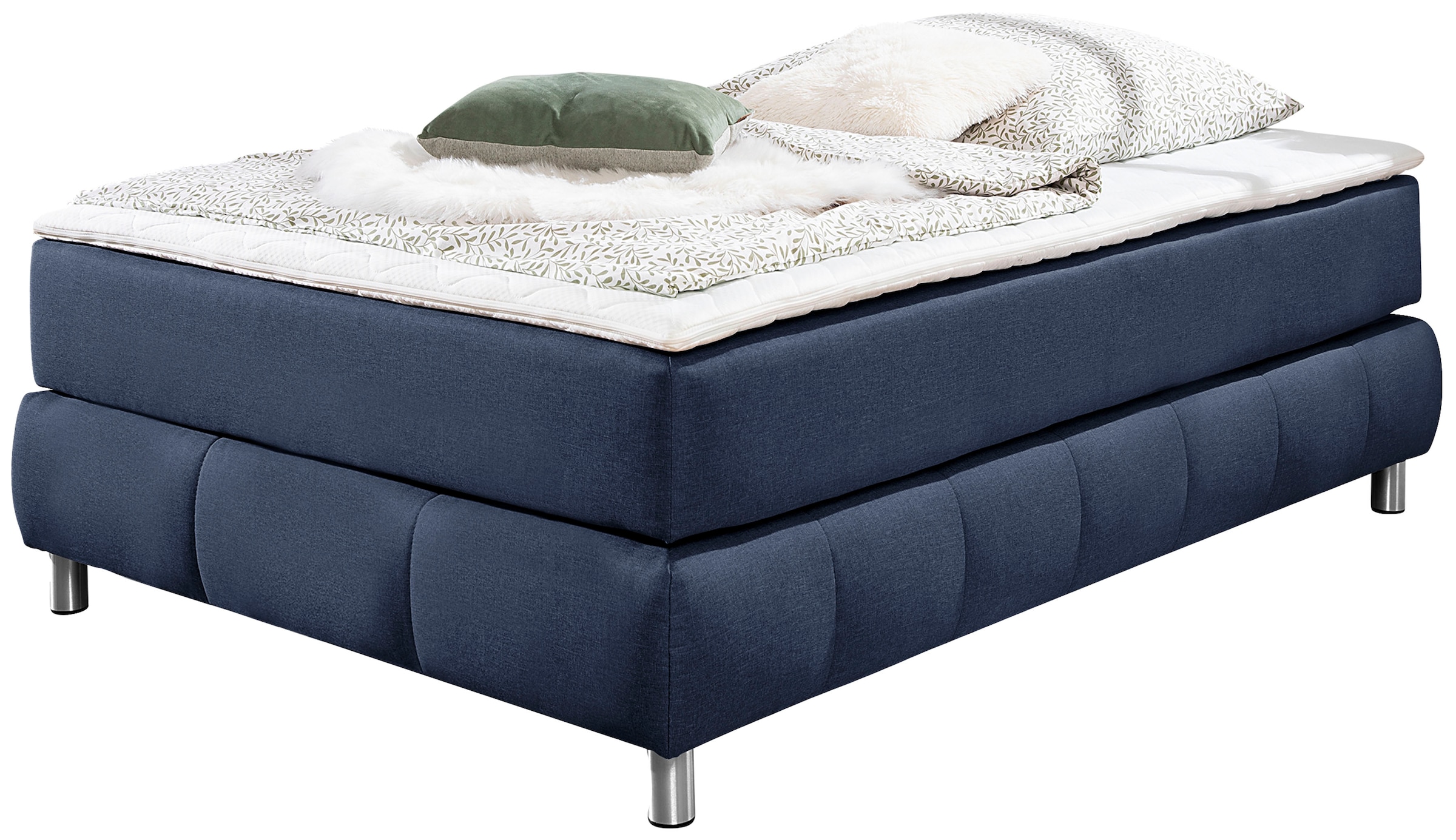 andas Boxspringbett »Salo«, Ohne Kopfteil, inkl. Topper, auch in Überlänge 220 cm