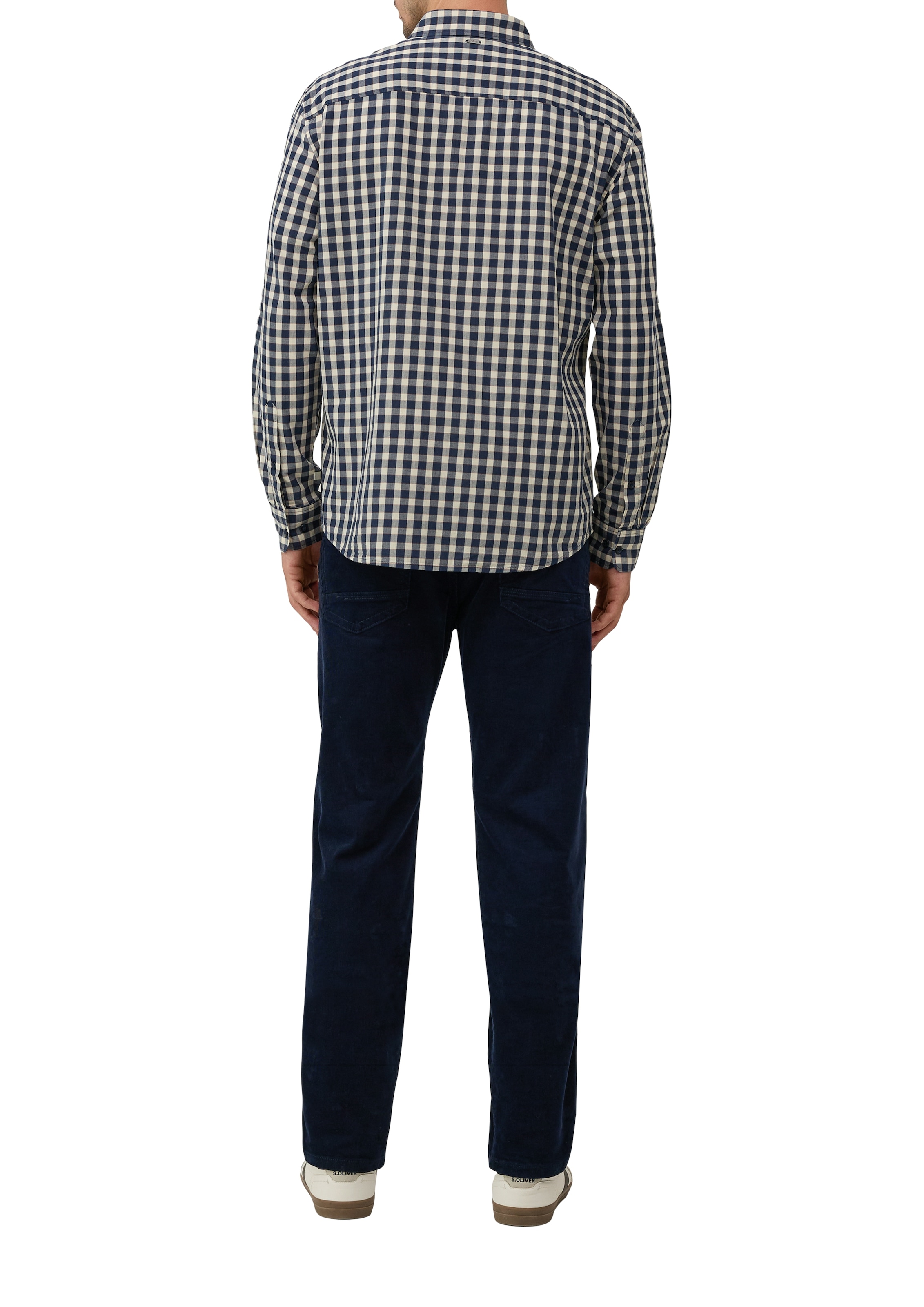 s.Oliver Langarmhemd , mit Karo Muster
