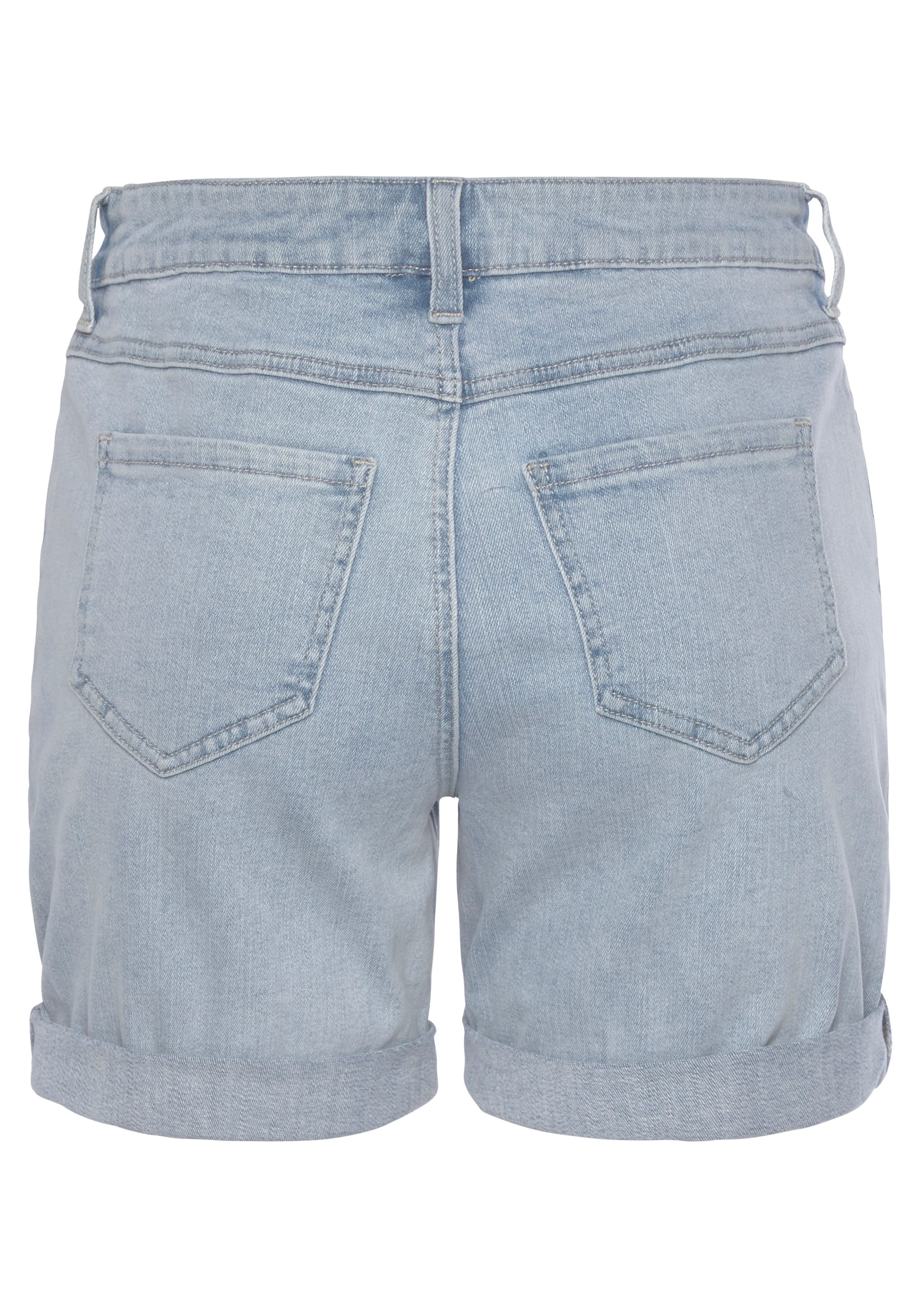 Vivance Jeansshorts, mit dezenter Waschung, Bermudas zum Krempeln, kurze Hose mit Stretch