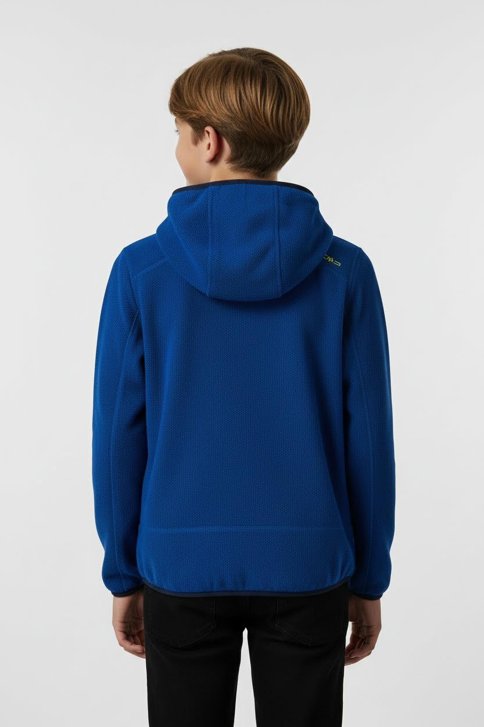 CMP Strickfleecejacke »KID JACKET FIX HOOD« 1 Stk. tlg. mit Kapuze Wärmend & Atmungsaktiv & Schnell trocknend & für Kinder