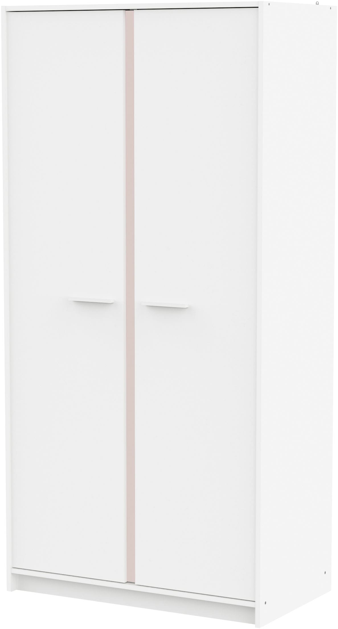 Demeyere GROUP Kinderkleiderschrank »REVERSO, mit rosa oder dunklem Kontrast durch drehbare Paneele«, (B/H/T ca. 88,5/181/50 cm), 2 Kleiderstangen, 3 Regalböden, Made in France