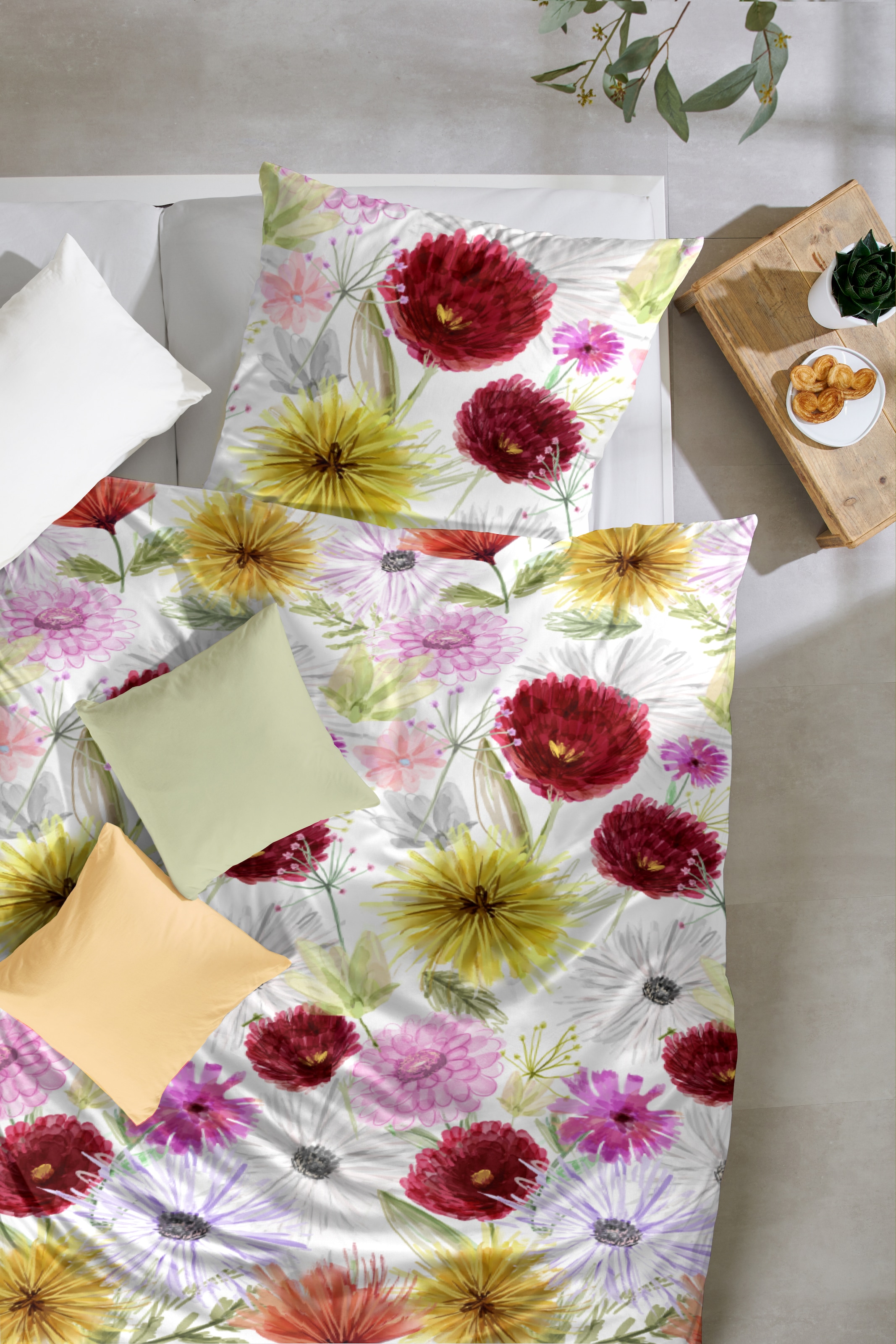Primera Bettwäsche »Mako-Satin-Bettwäsche Summer Time«, mit bunten Blumen