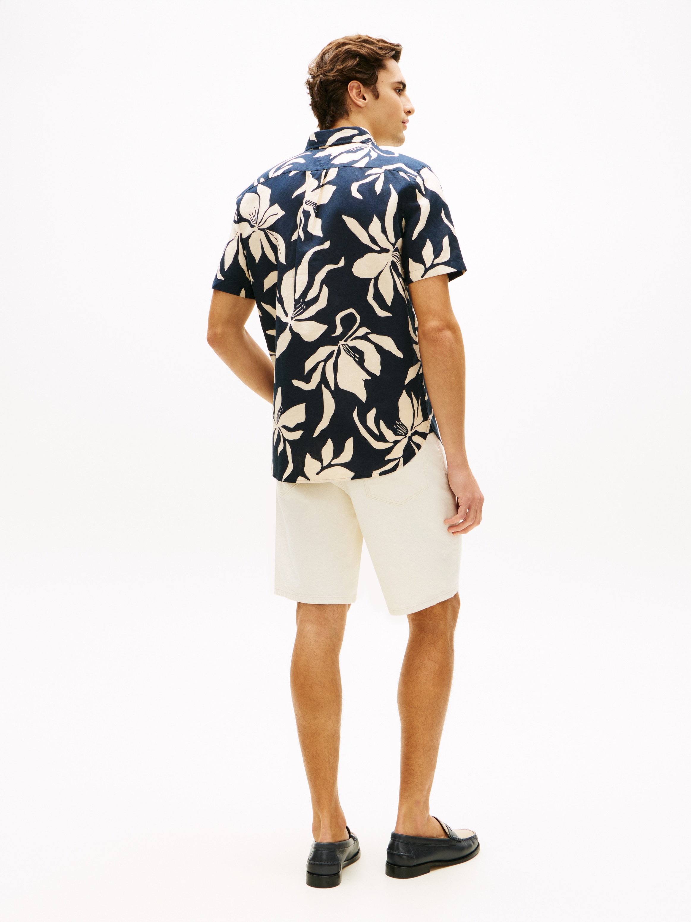 Tommy Hilfiger Kurzarmhemd »LINEN BLEND FLOWER PRINT« aus Leinenmix, regular fit