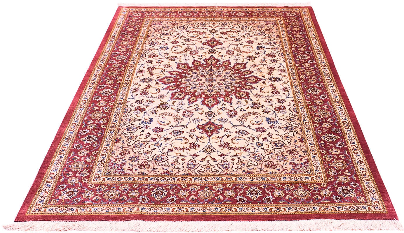 morgenland Seidenteppich »China Seide Medaillon 183 x 122 cm«, rechteckig, 6 mm Höhe, Unikat mit Zertifikat