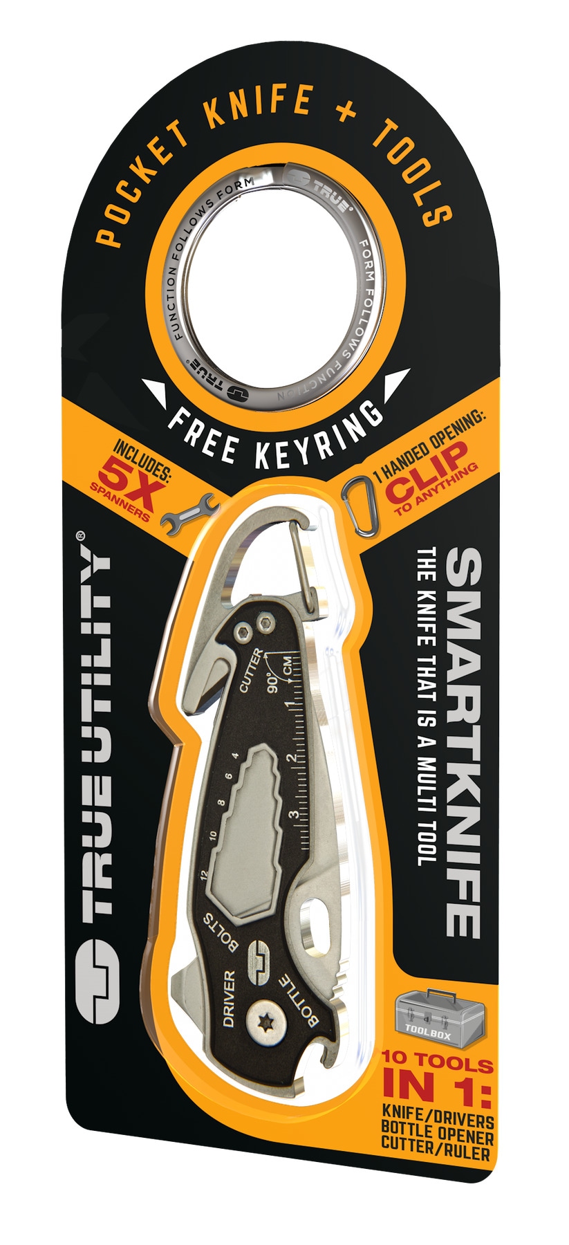 TRUE Multitool »SMARTKNIFE« 11 Funktionen, Schnellverschluss-Clip