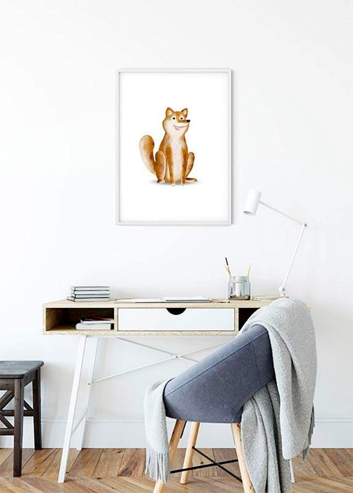 Komar Bild »Cute Animal Dog« Tiere 1 Stk. tlg. Wandbild zur Dekoration - ohne Rahmen