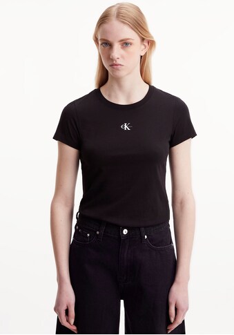 Calvin Klein Jeans T-Shirt »MICRO MONOLOGO SLIM FIT TEE«, mit Rundhalsausschnitt kaufen