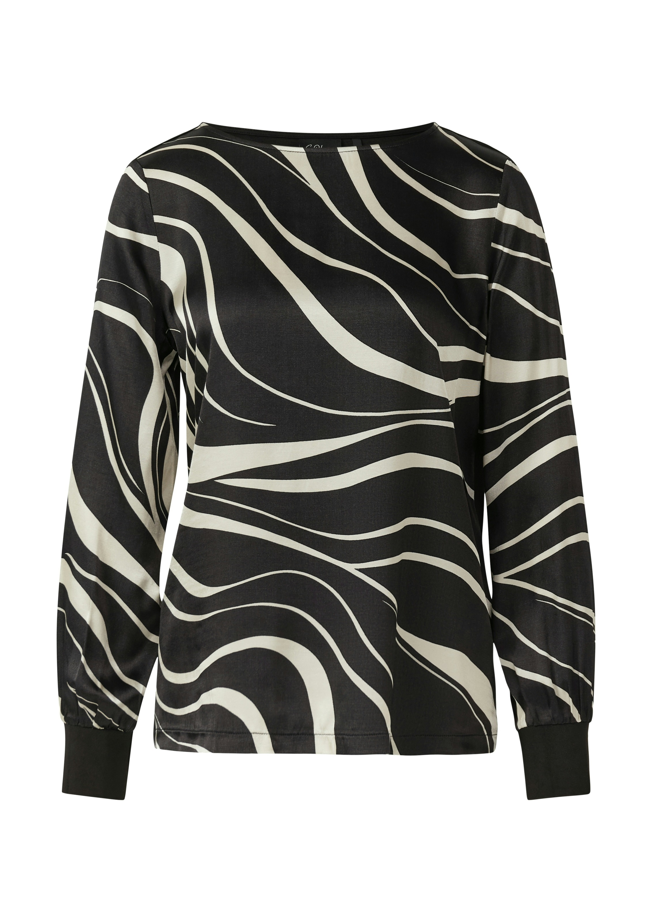 s.Oliver BLACK LABEL Langarmshirt mit All-Over Print