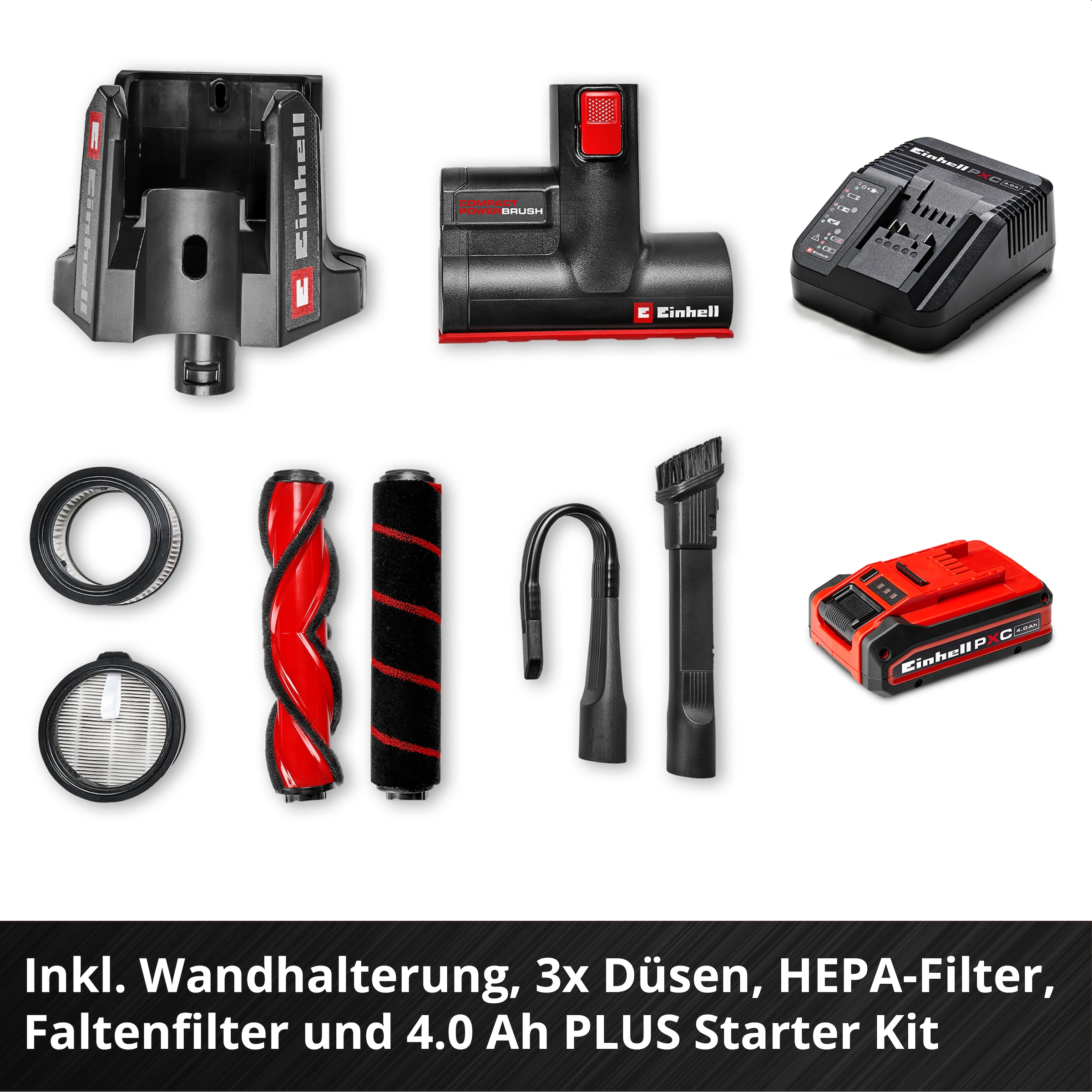 Einhell Akku-Stielstaubsauger »TE-SV 18/270 Li BL (1x 4,0Ah)« inkl. Akku und Ladegerät