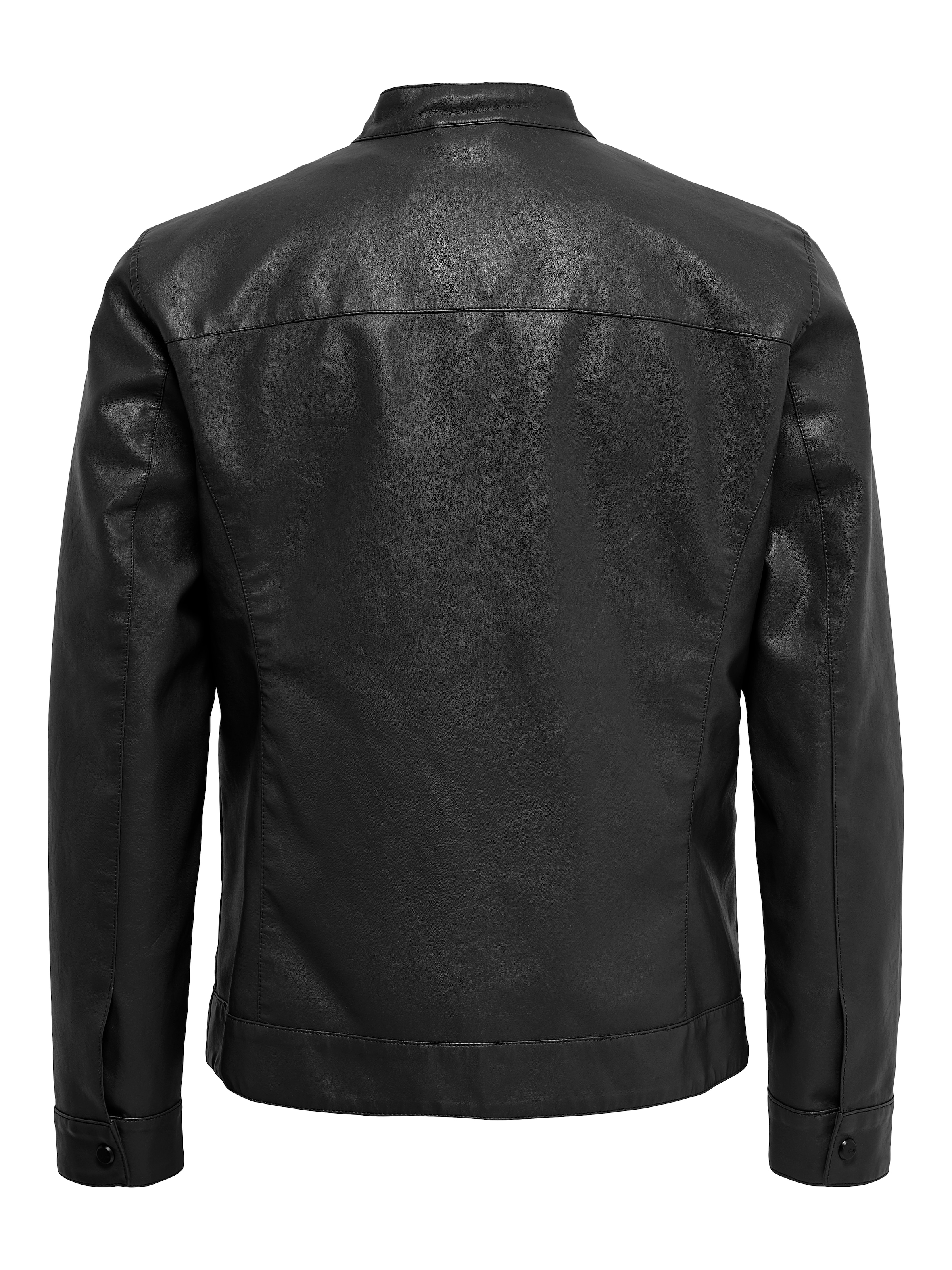 ONLY & SONS Bikerjacke »MIKE PU RACER JACKET« ohne Kapuze
