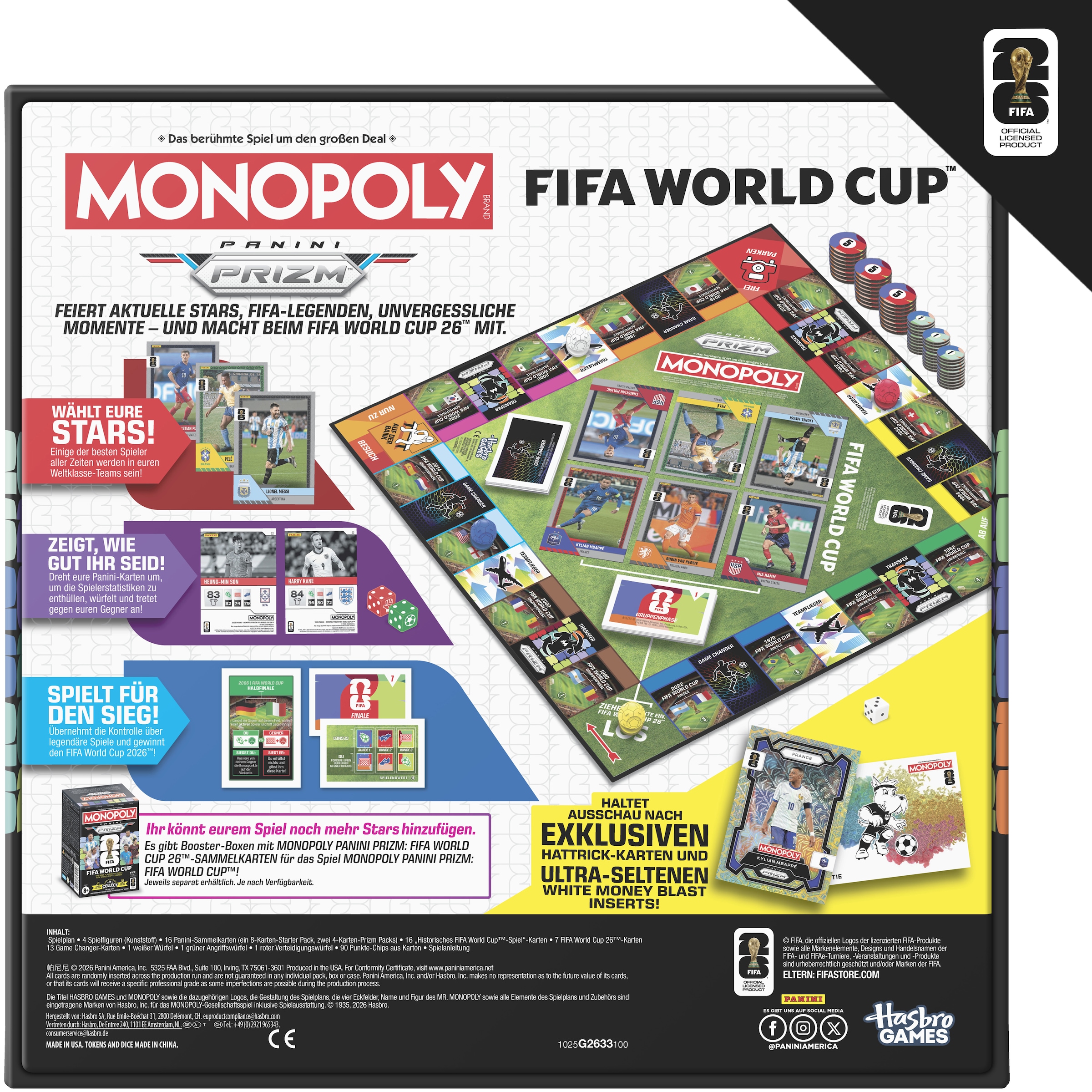 Hasbro Spiel »Monopoly Panini Prizm: FIFA World Cup«
