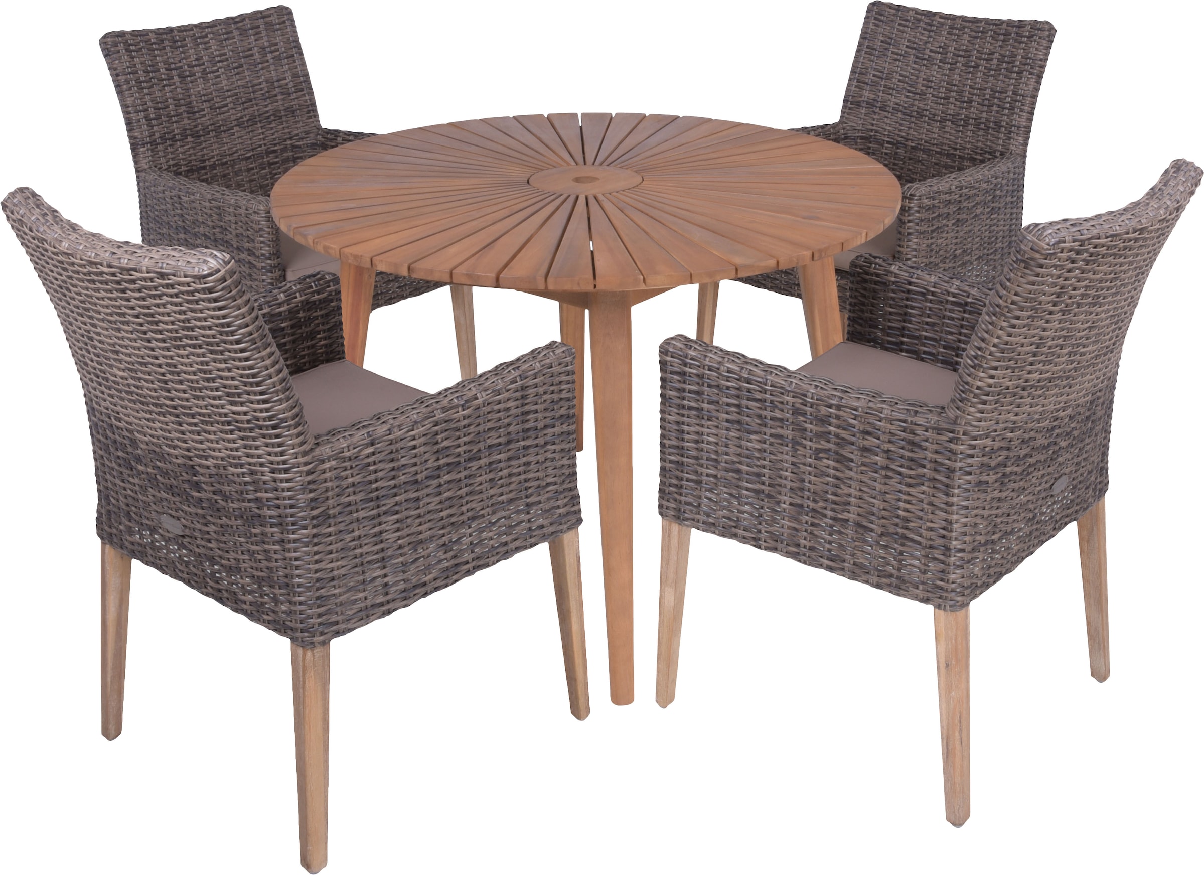 Garden Pleasure Gartenmöbelset 'Fremont/Norvell' für 4 Personen Akazienholz