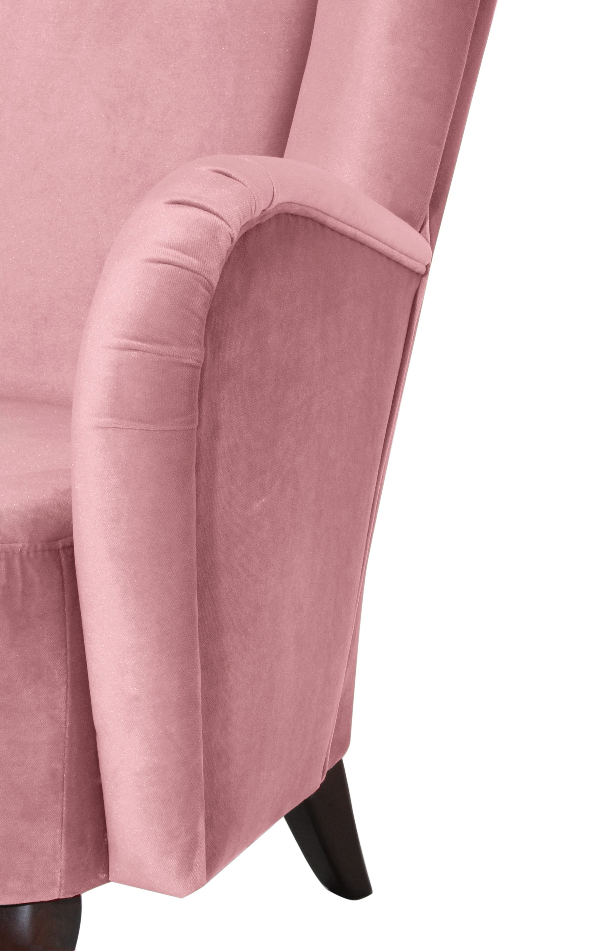 Max Winzer® Ohrensessel »Anastasia Designsessel, extravaganter Hochlehnsessel, trendige Farben«, elegantes Highlight im Wohnzimmer, mit geschwungenen Holzfüßen