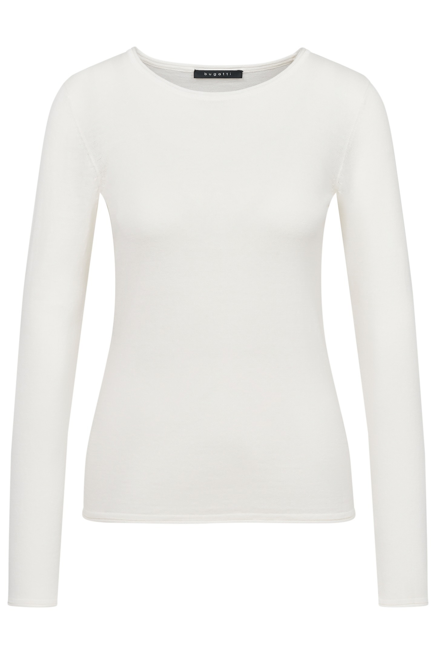 bugatti Langarmshirt, mit Rundhals & langem Arm