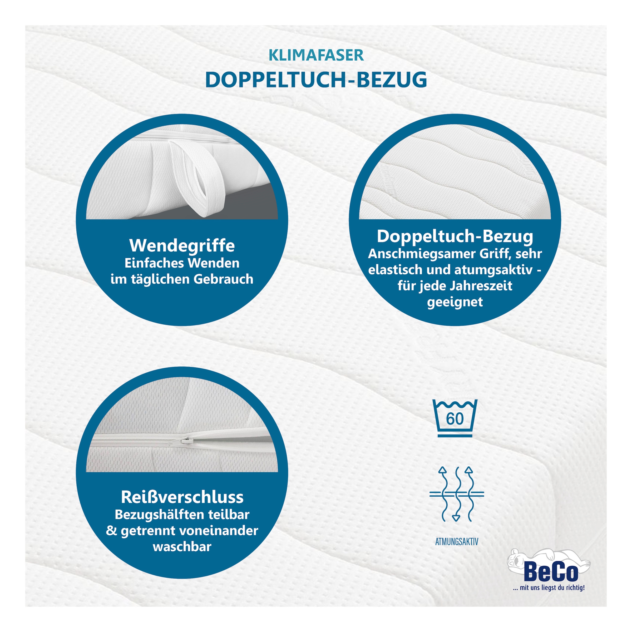 Beco Komfortschaummatratze »Gigant Trio – GOLD Komfortschaummatratze in Luxus-Bettenhöhe« 30 cm hoch Raumgewicht: 35 kg/m³ 1 Stk. tlg. Luxus 30 cm Höhe, 7 Zonen, Wendematratze, erhältlich auch 140x200